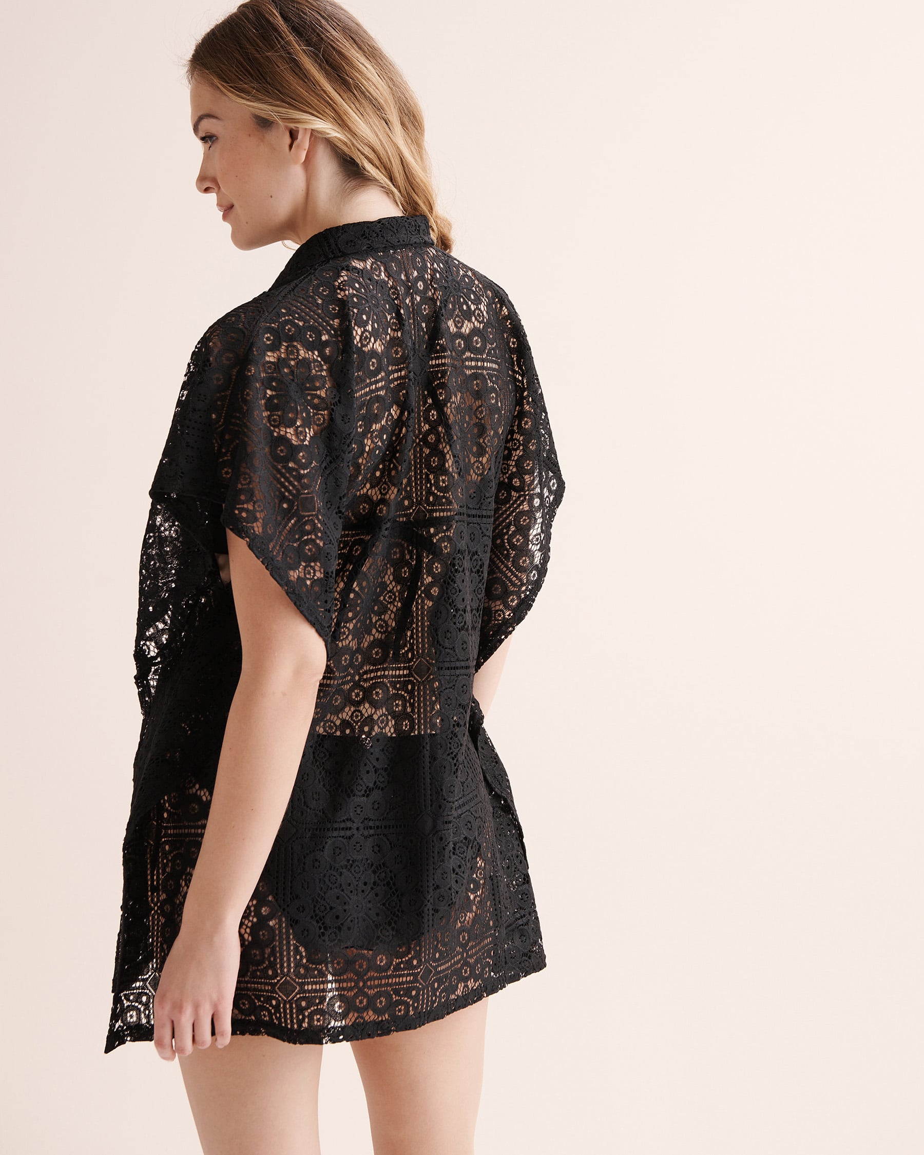 COVER ME Coastal Muse Crochet Shirt Black 26027116 - View3