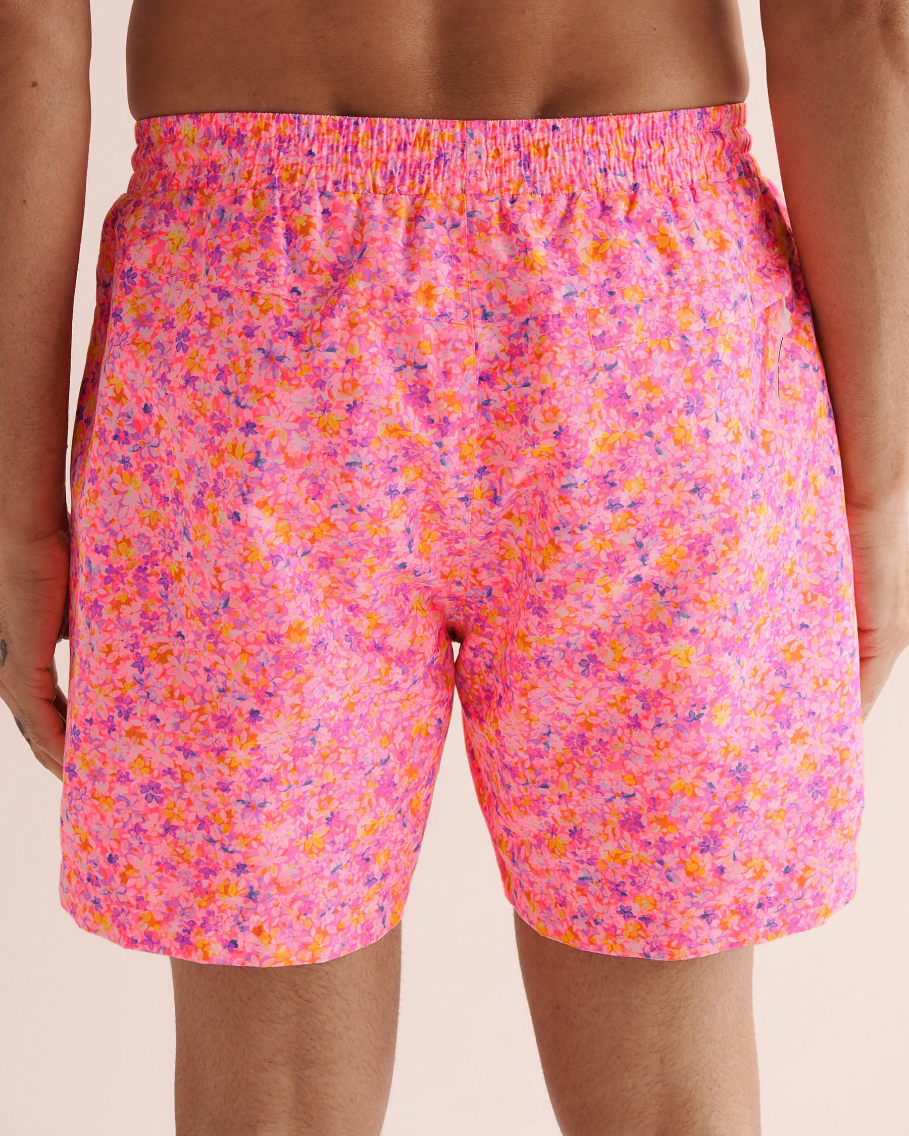 KULANI KINIS Gelato Bloom Men's Volley Swimsuit Pink TRUNK110GEBL - View3