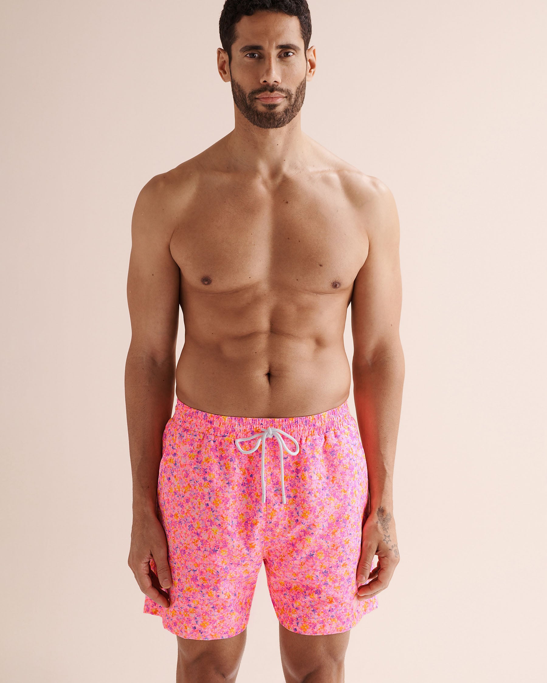 KULANI KINIS Gelato Bloom Men's Volley Swimsuit Pink TRUNK110GEBL - View6