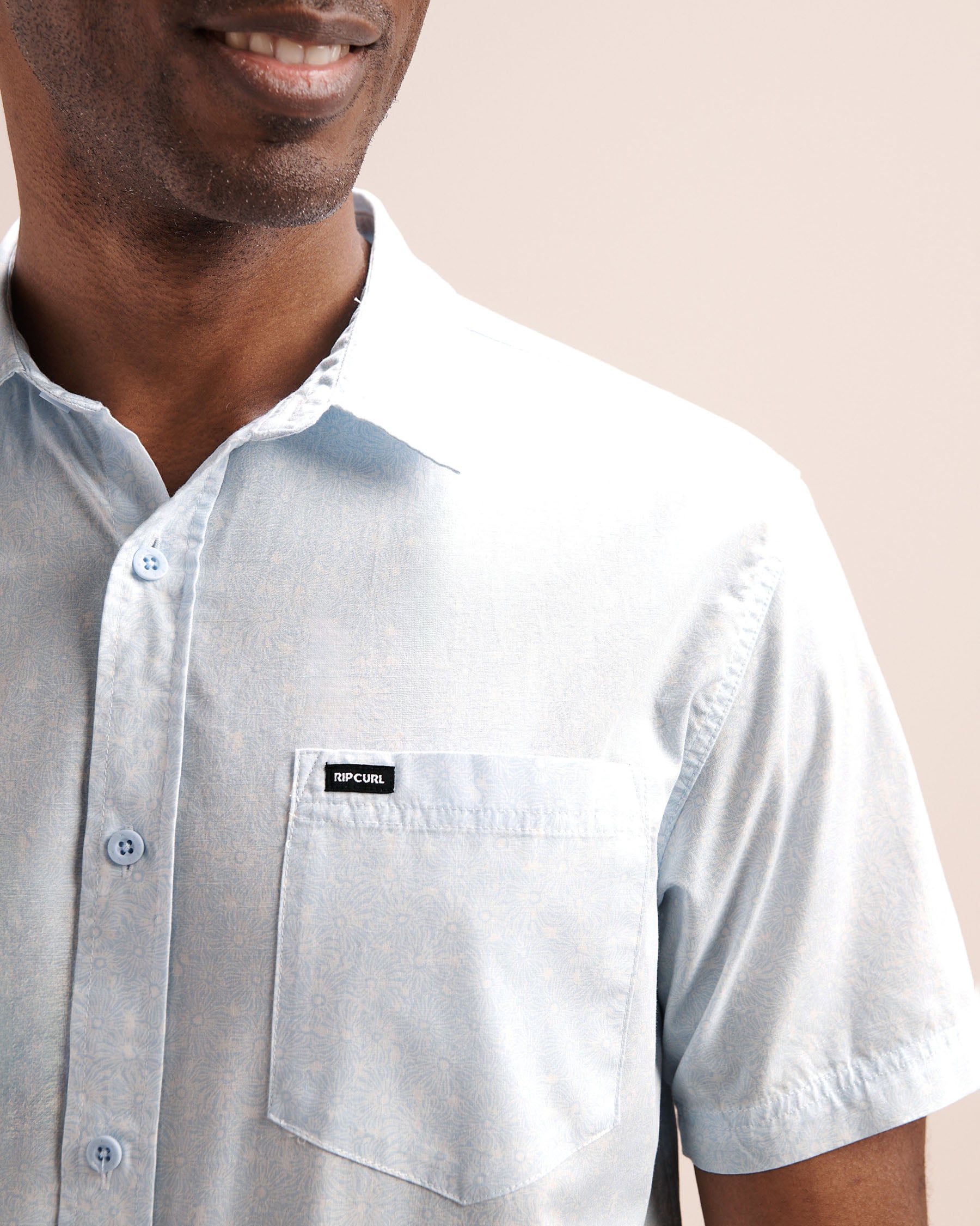 RIP CURL Chemise à manches courtes Hypno Micro Bleu glacier 06MMSH - Voir3