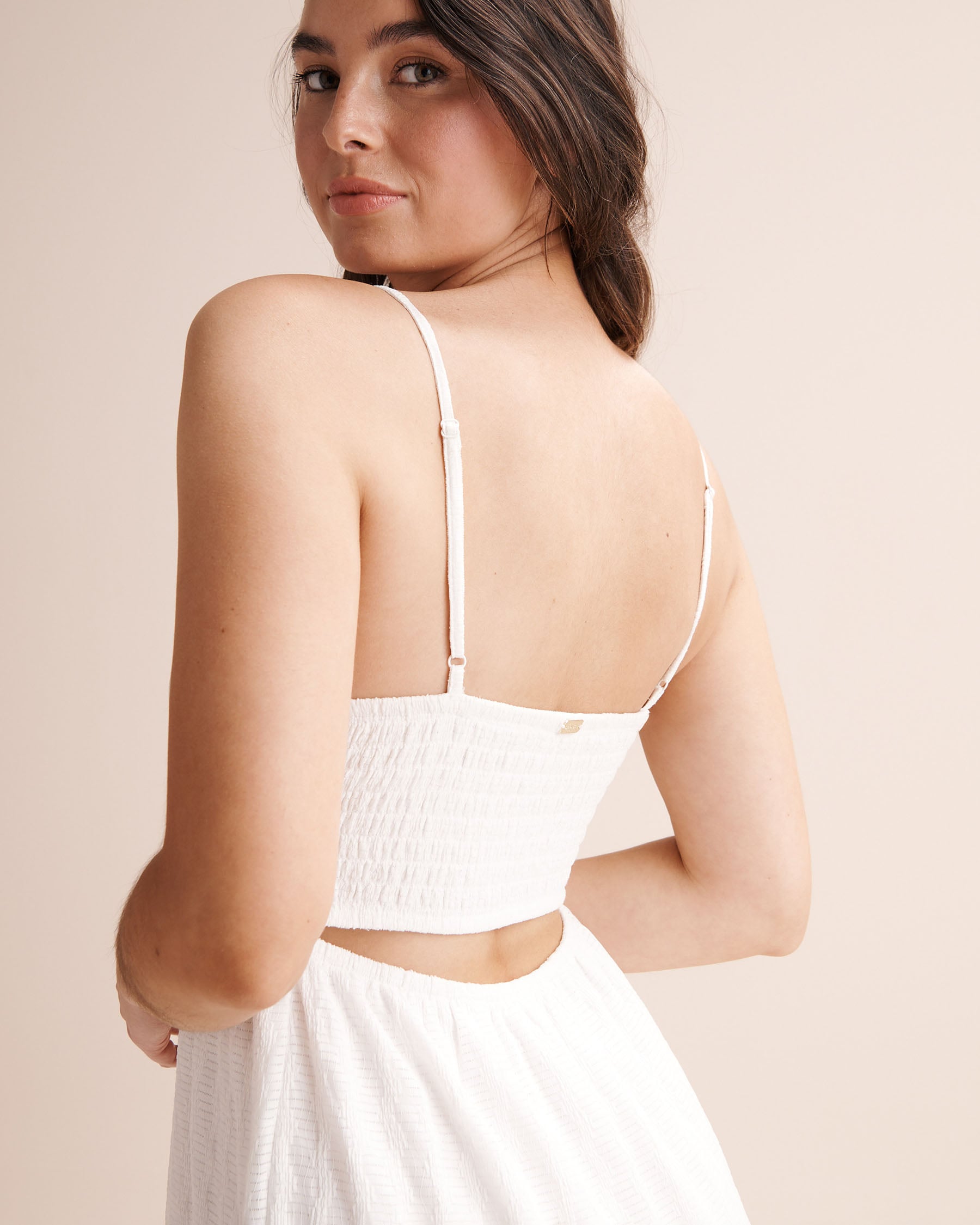 TROPIK Textured Maxi Dress White 02300182 - View3