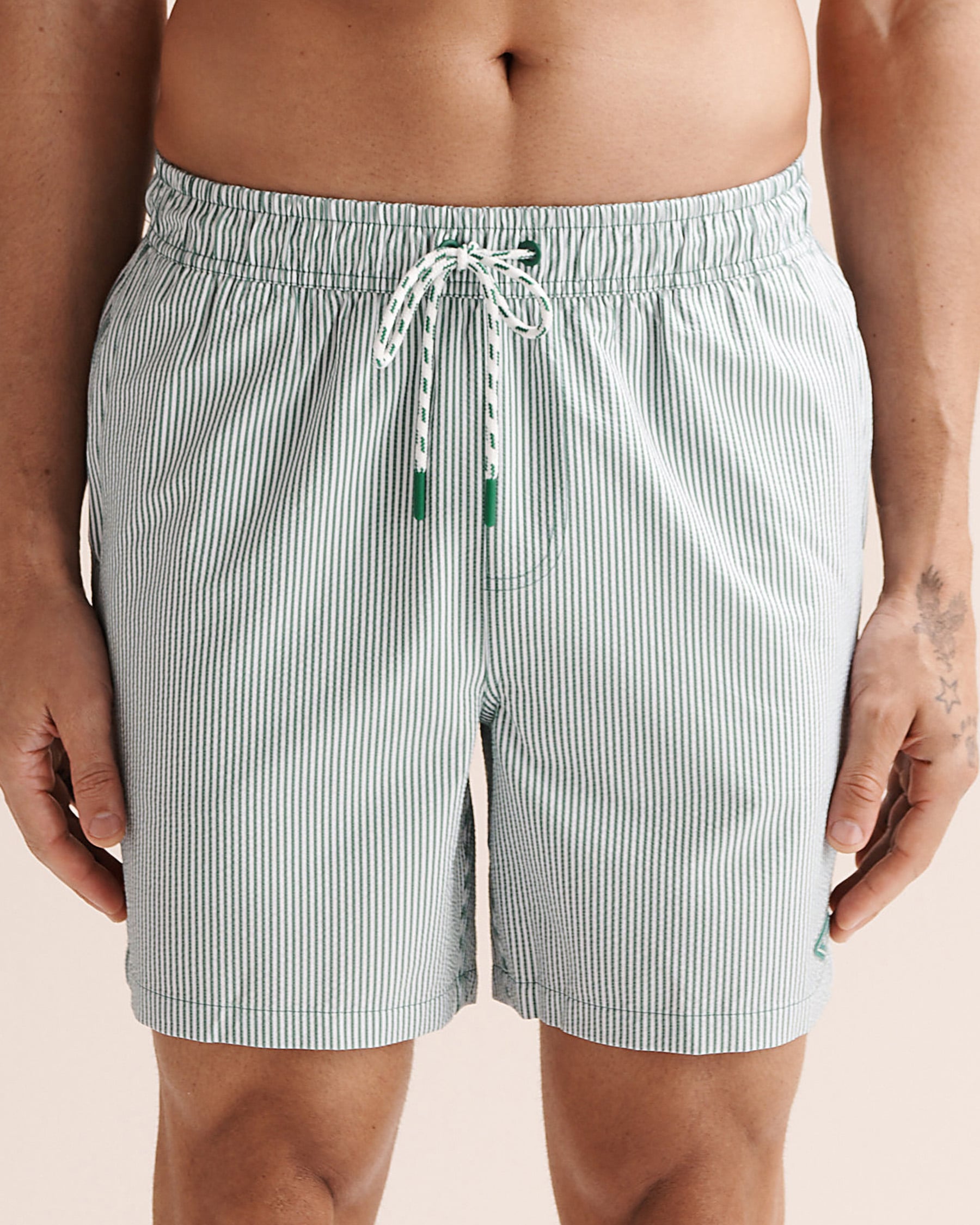 SHORELINE SEVEN Maillot volley gaufré avec doublure de compression Vert et blanc 03100074 - Voir1