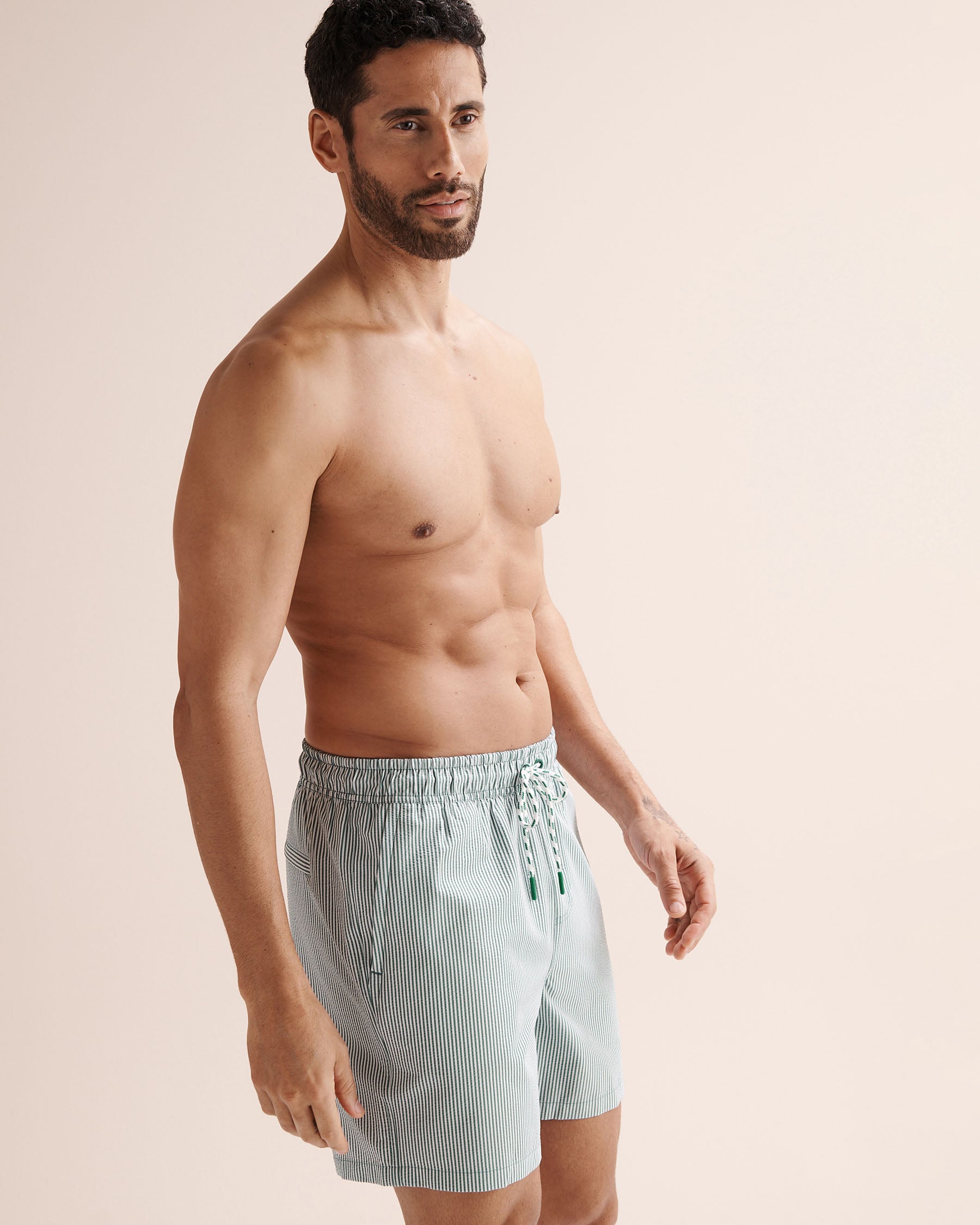SHORELINE SEVEN Maillot volley gaufré avec doublure de compression Vert et blanc 03100074 - Voir5