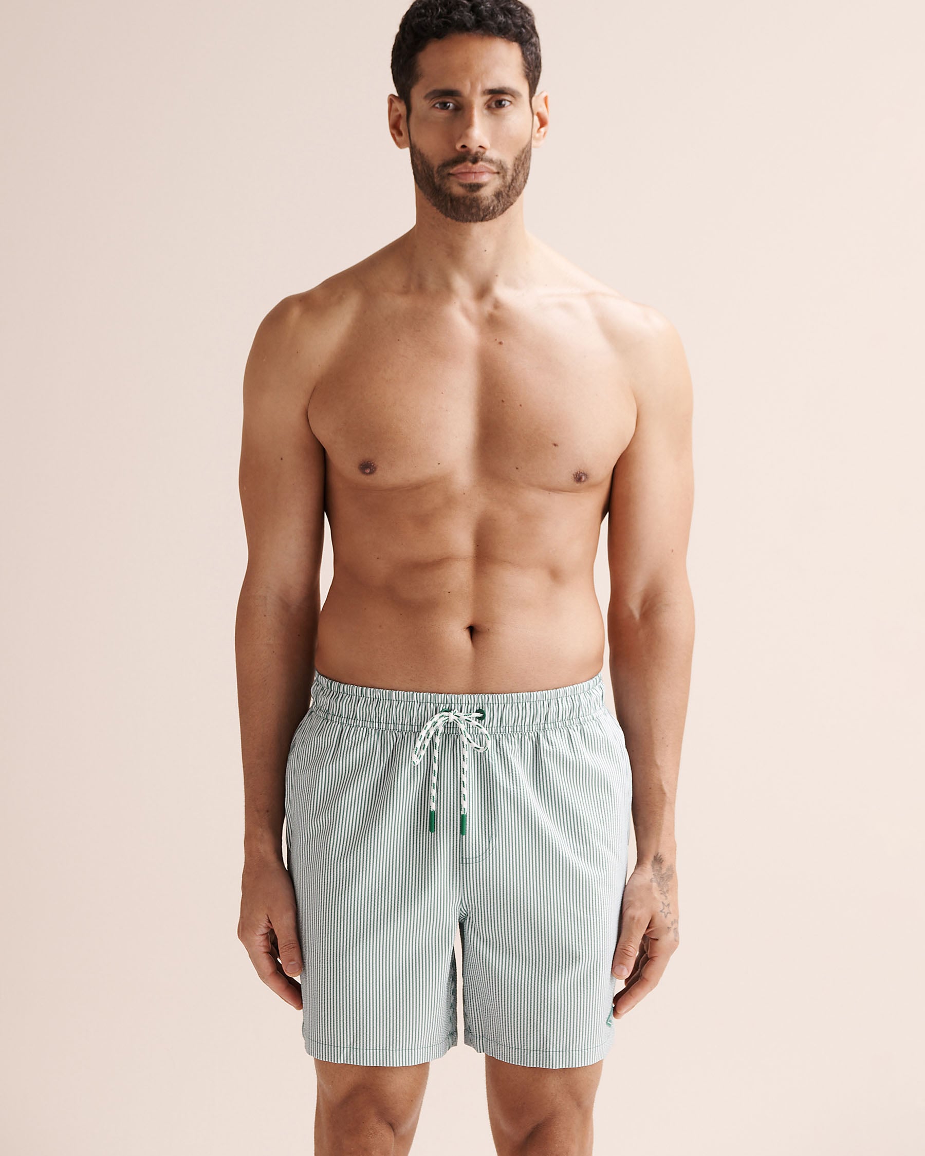 SHORELINE SEVEN Maillot volley gaufré avec doublure de compression Vert et blanc 03100074 - Voir6