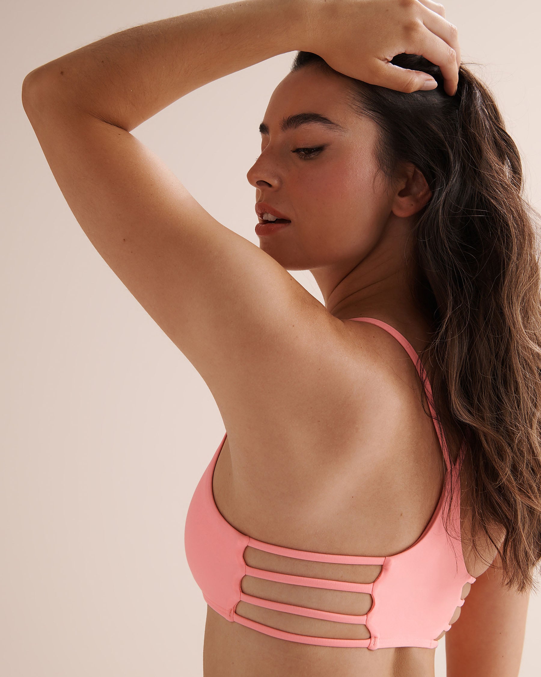 BODY GLOVE Smoothies Alani Fixed Triangle Bikini Top Coral Pink 3950603 - View3