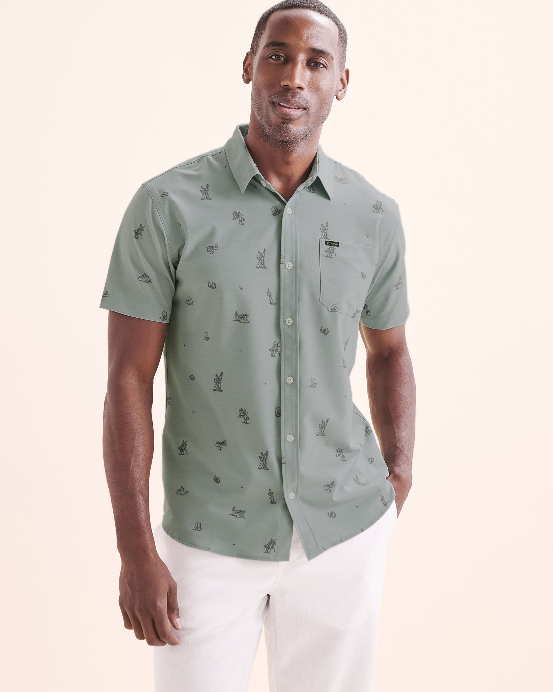 O'NEILL TRLVR Traverse Standard Shirt Lead Green SP2610406 - View1