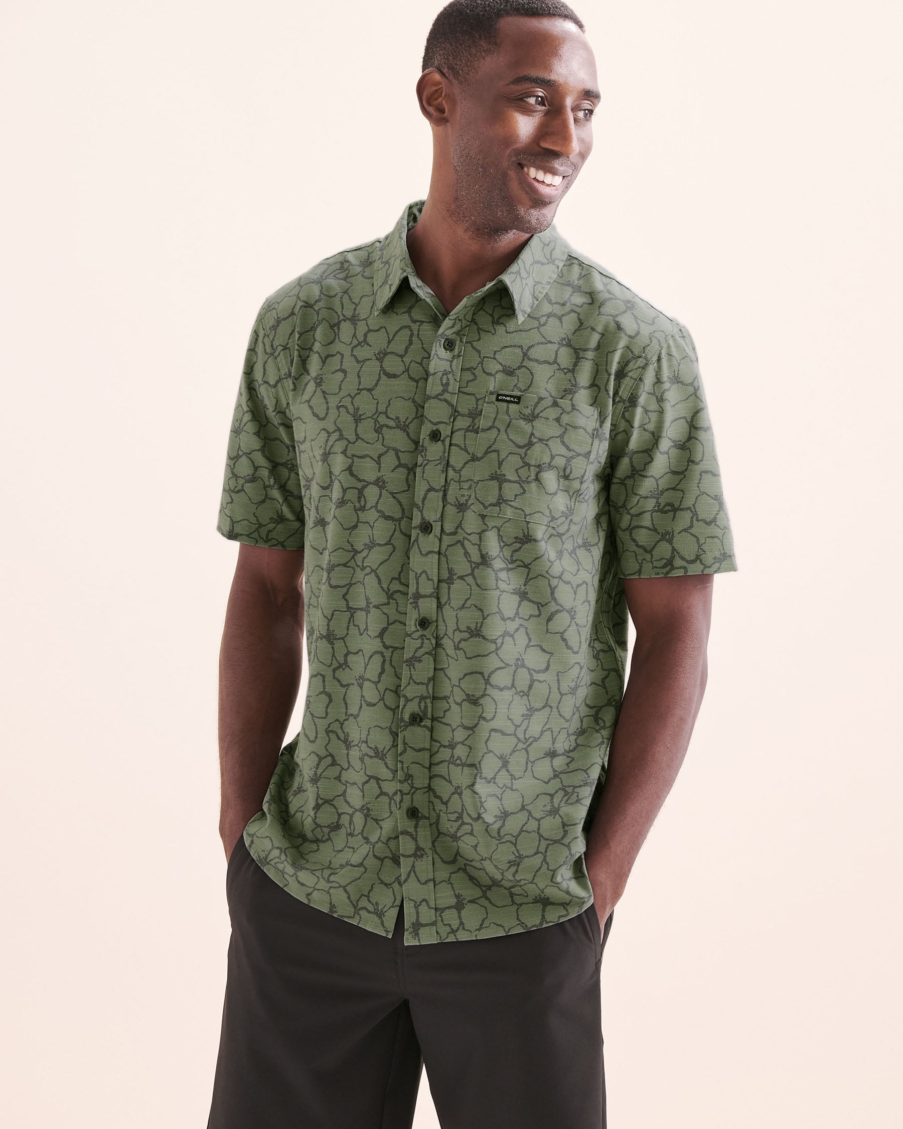 O'NEILL UPF Slub Relaxed Shirt Dark Green SP2610412 - View1