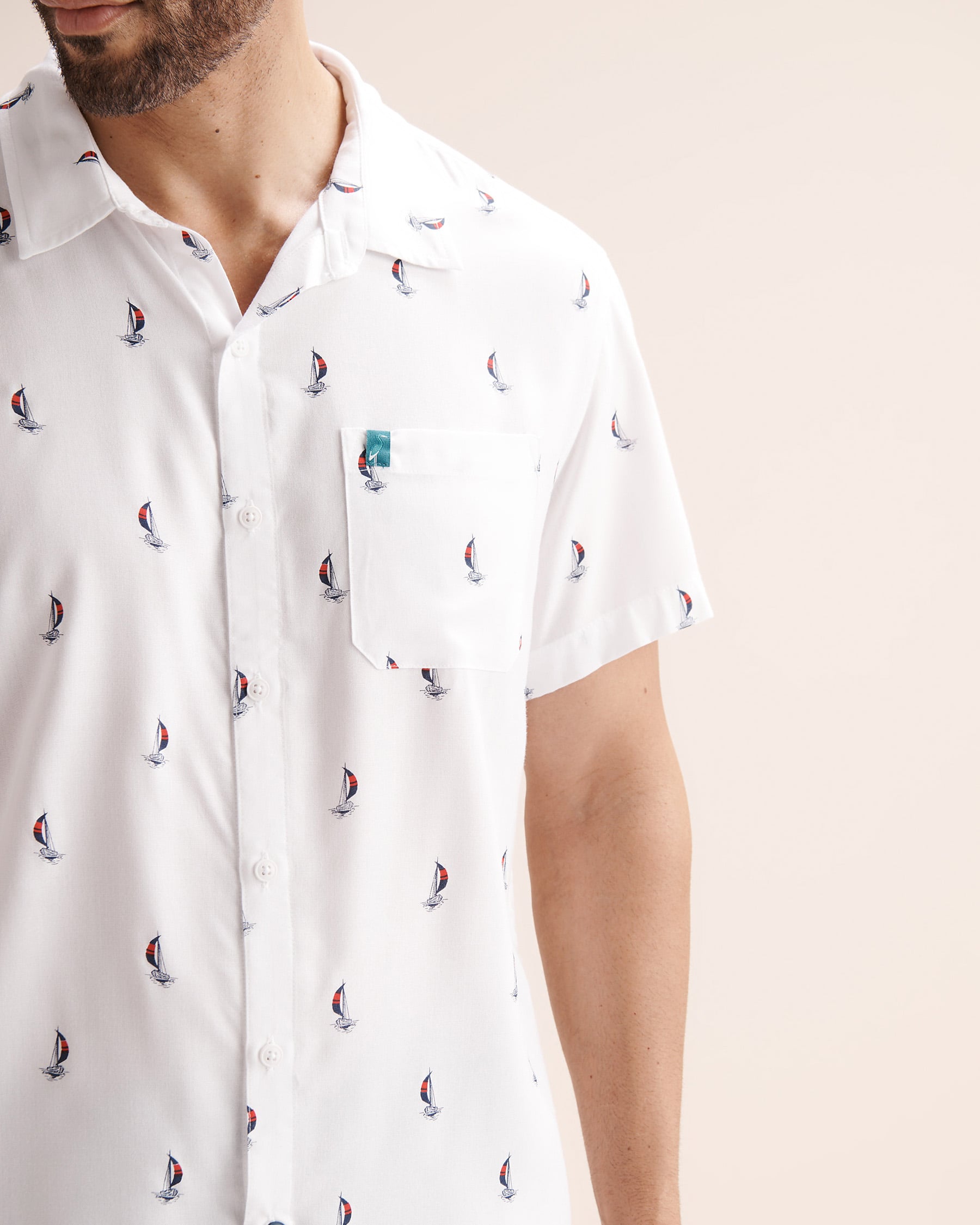 SHORELINE SEVEN Short Sleeves Shirt White 04100052 - View4