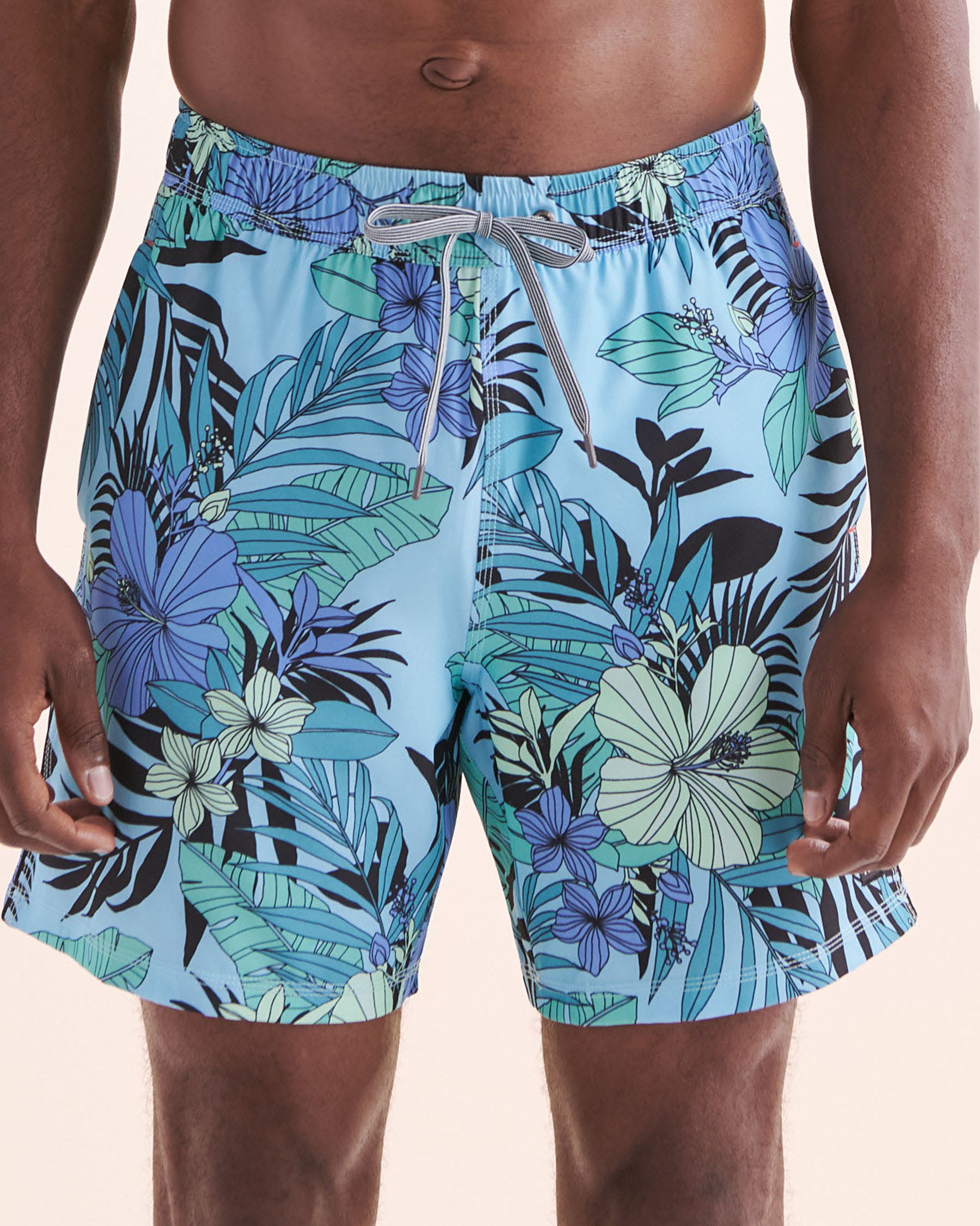 SAXX Maillot volley 2 en 1 extensible 7" avec doublure Oh Buoy Bleu 26S05R7 - Voir1