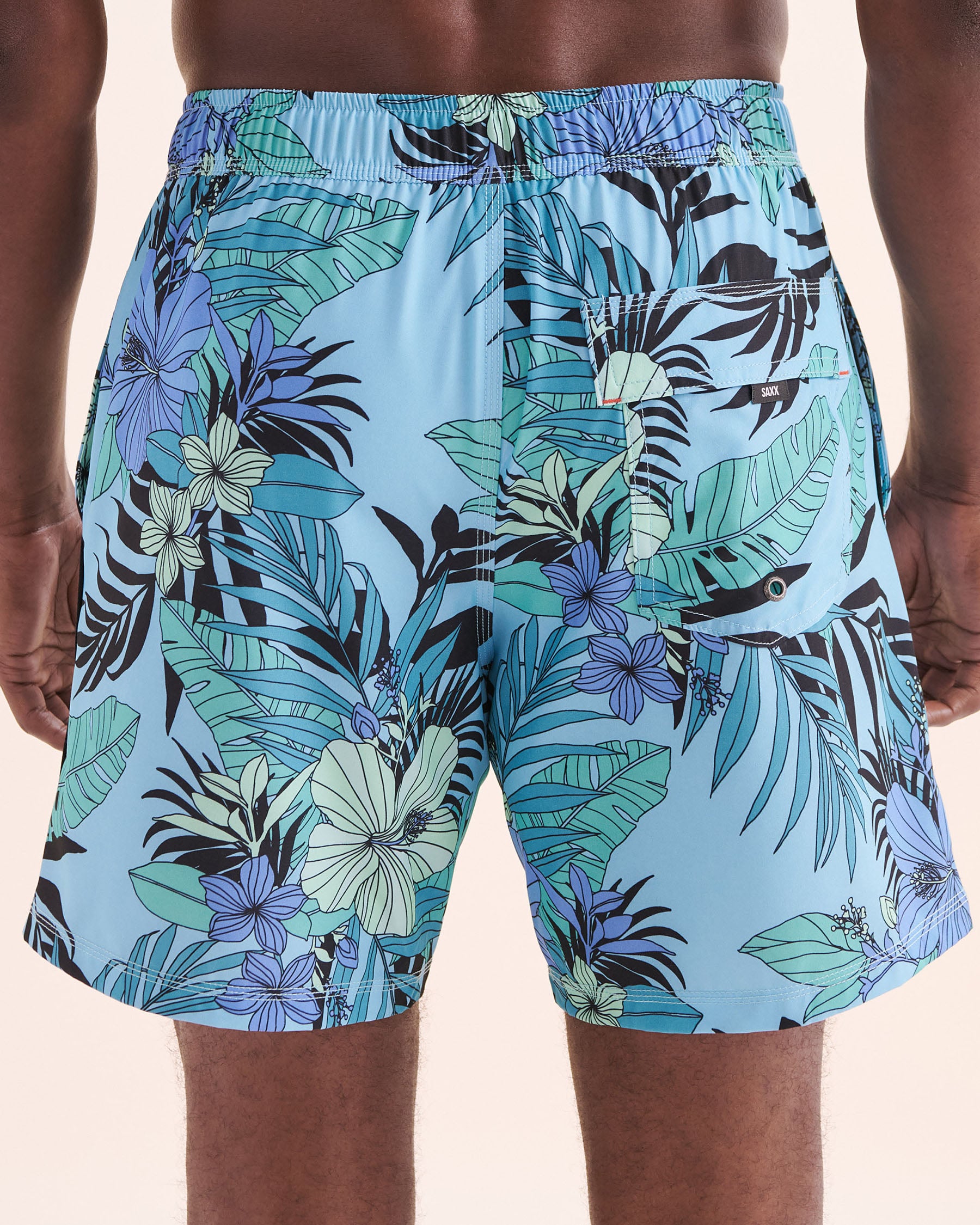 SAXX Maillot volley 2 en 1 extensible 7" avec doublure Oh Buoy Bleu 26S05R7 - Voir2
