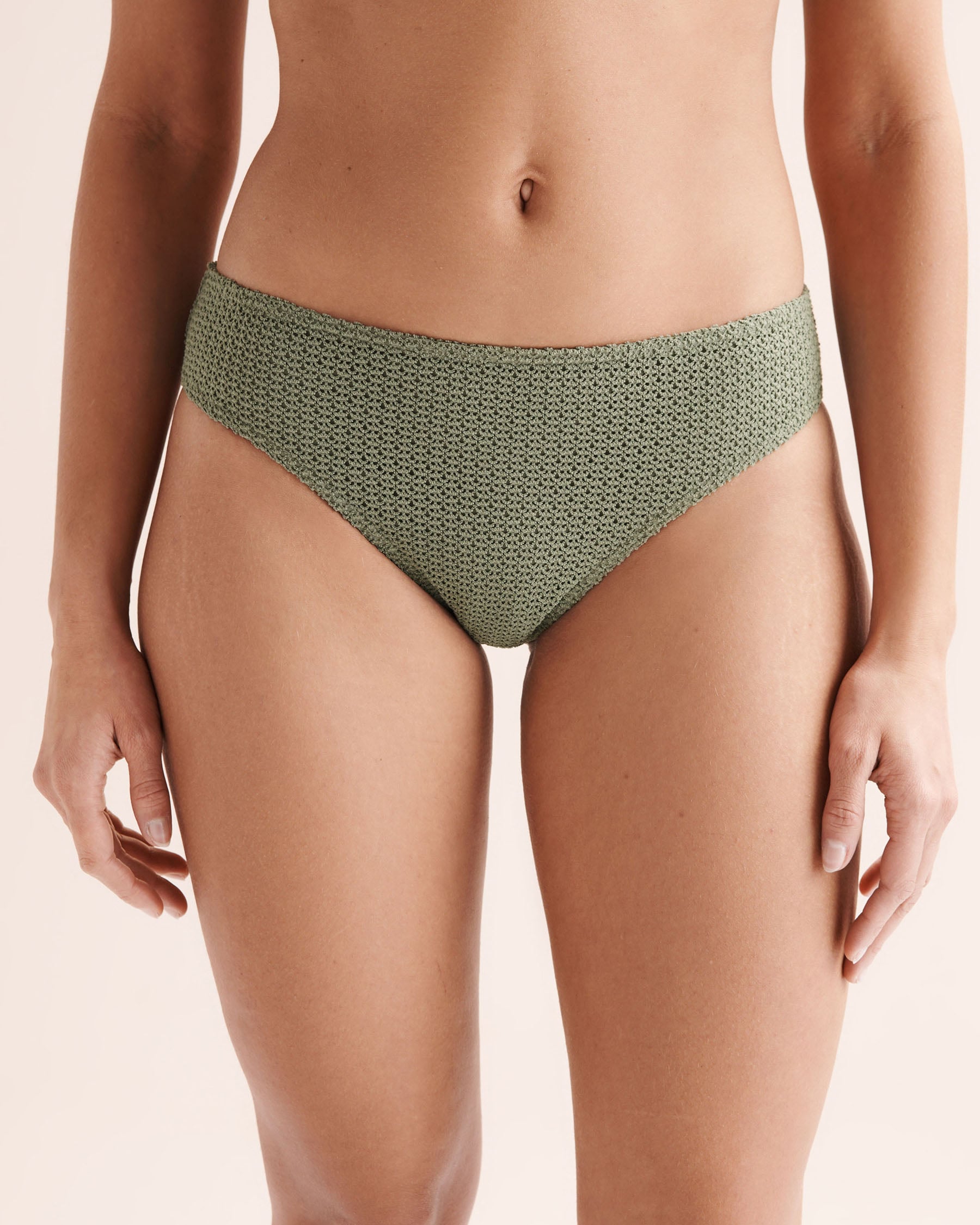 MY BIKINI STORY Crochet Cheeky Bikini Bottom Green 01300559 - View3