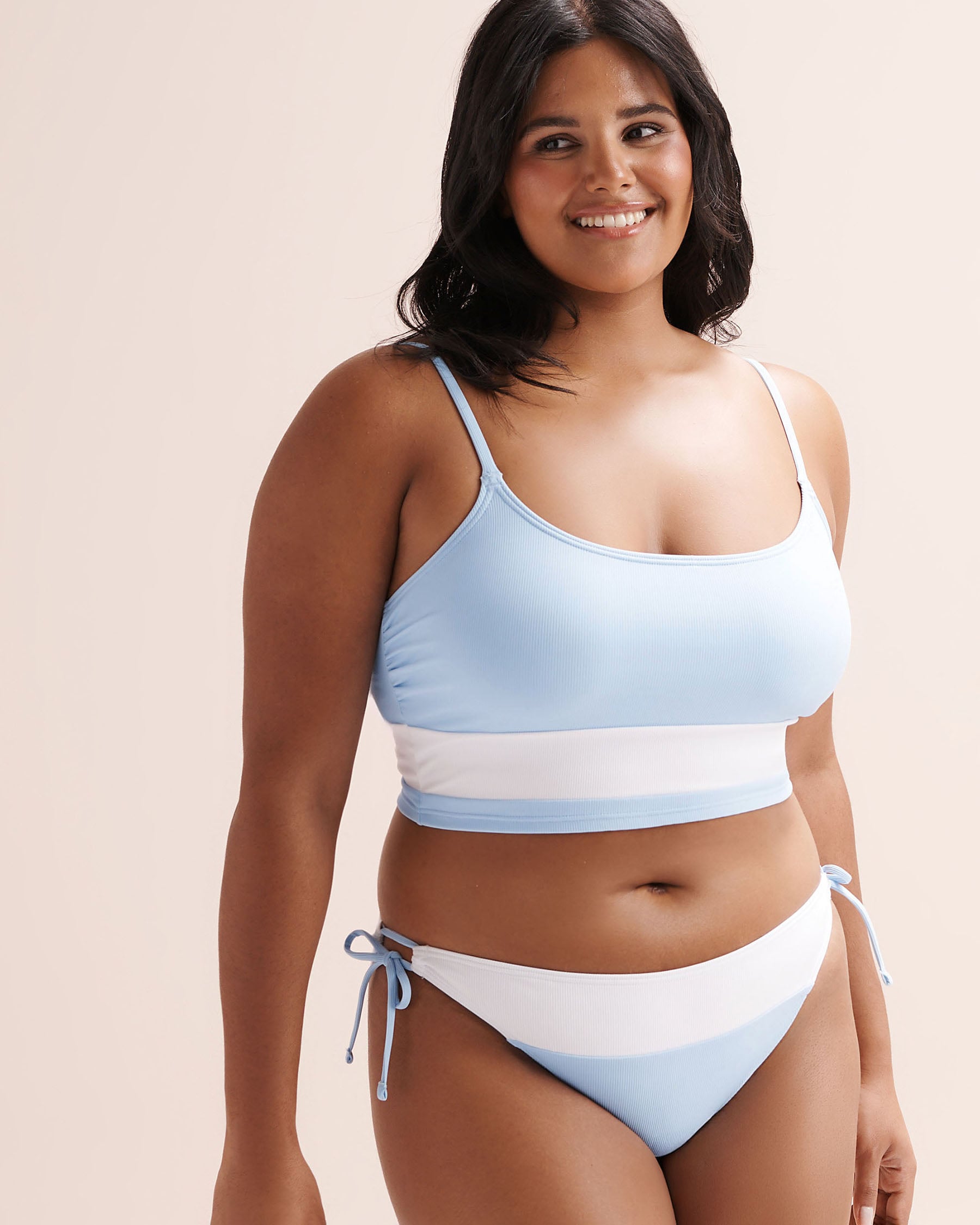 TROPIK Ribbed Bralette Bikini Top Blue 01100518 - View9