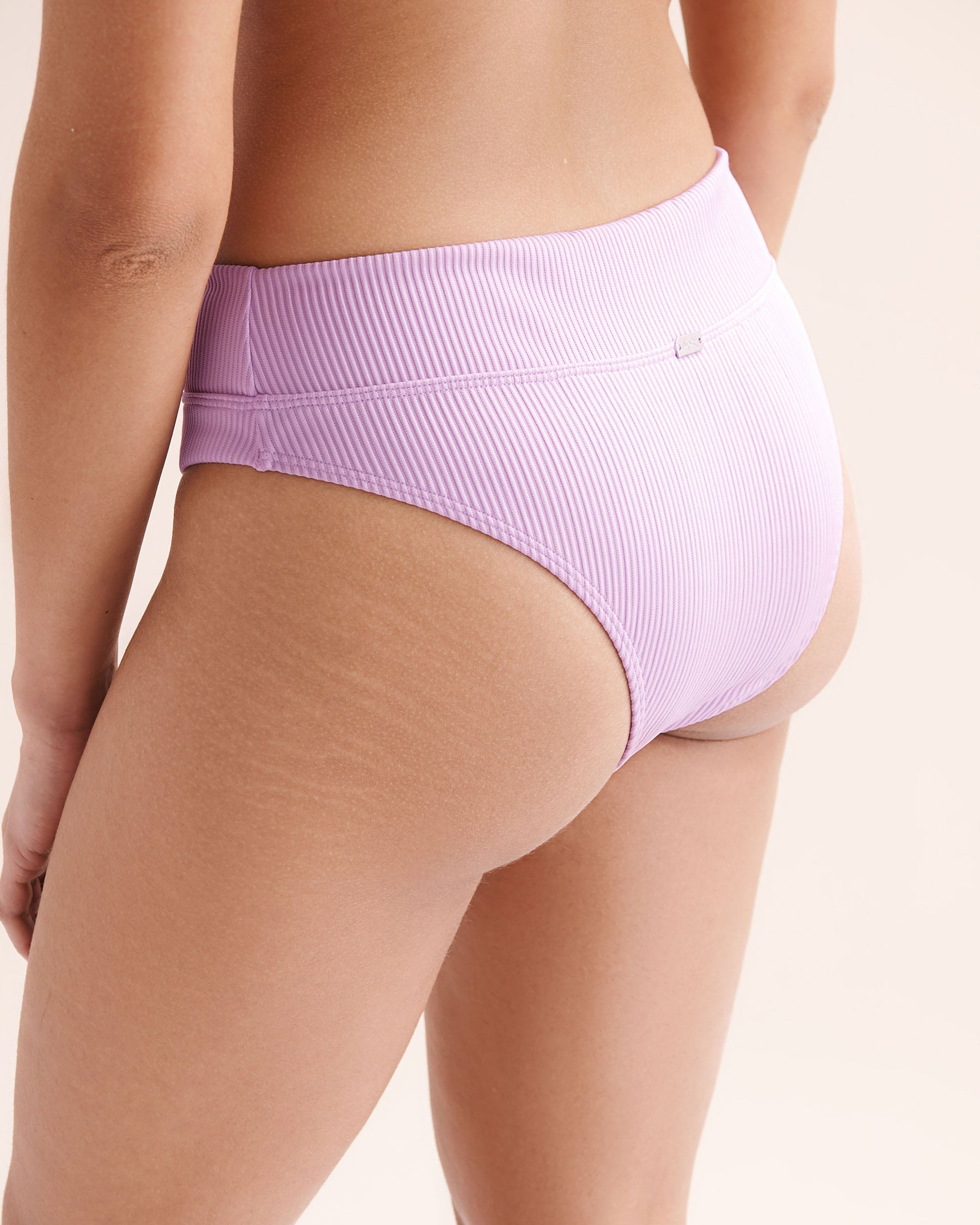 TROPIK Ribbed Cheeky Bikini Bottom Lavender Purple 01300554 - View5