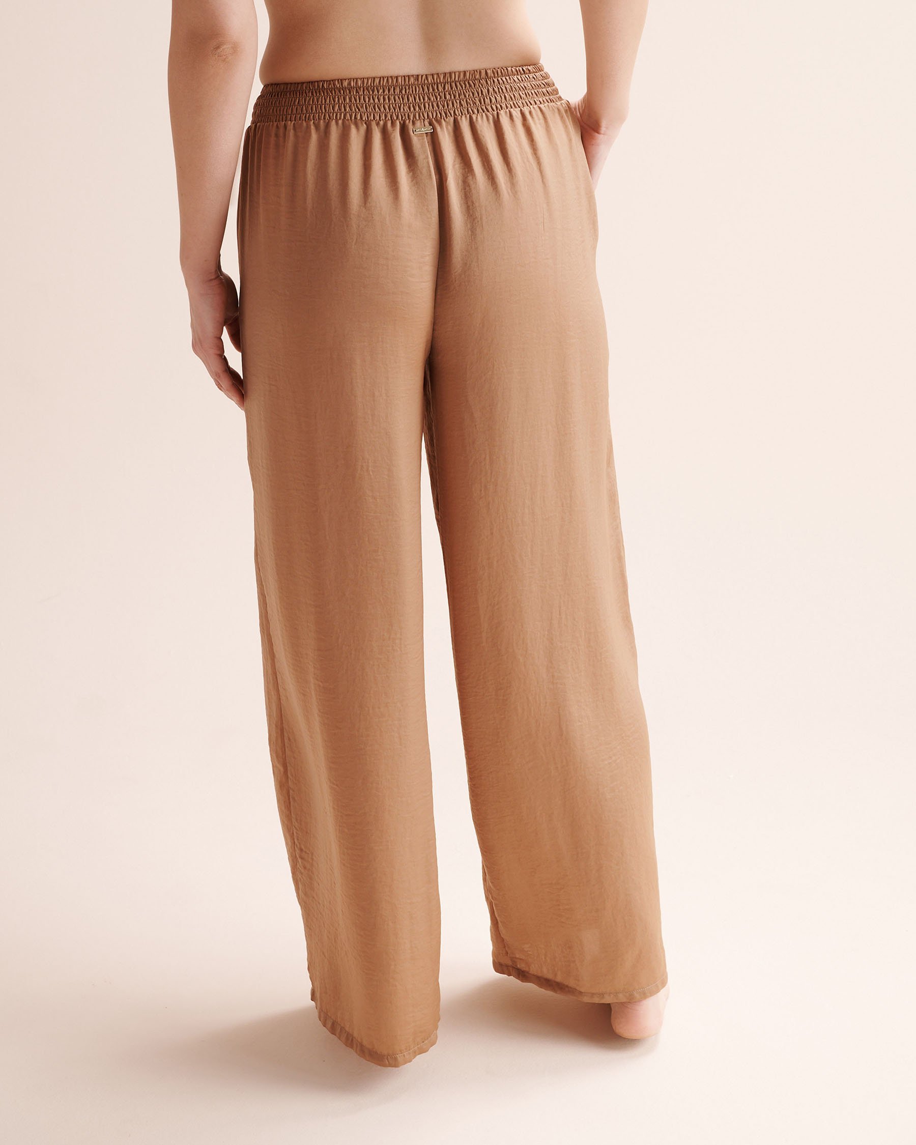 SANTEMARE Satin Pants Brown 02200115 - View4