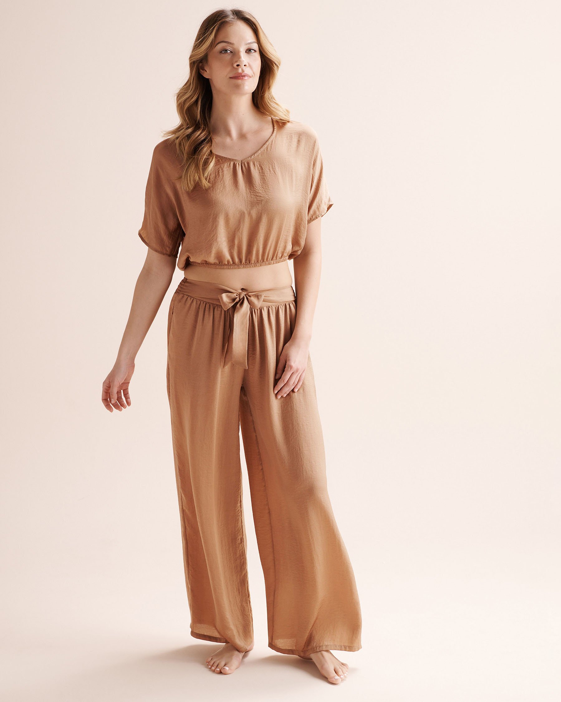 SANTEMARE Satin Top Brown 02100049 - View5