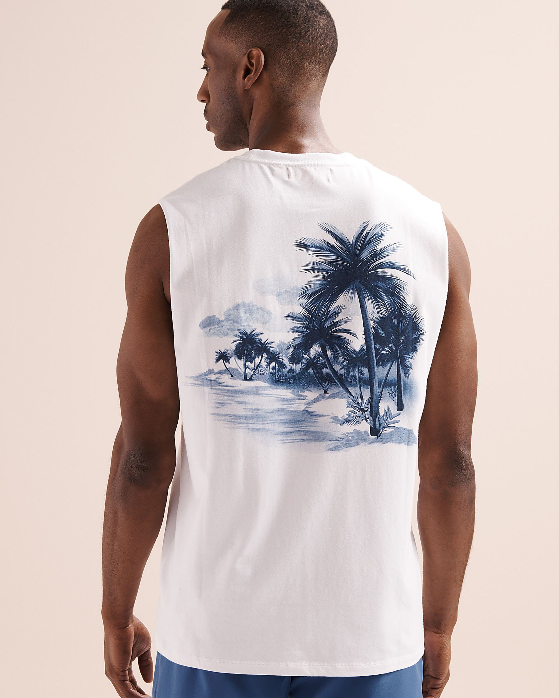 HAMABE Camisole imprimé tropical Blanc 04100058 - Voir4