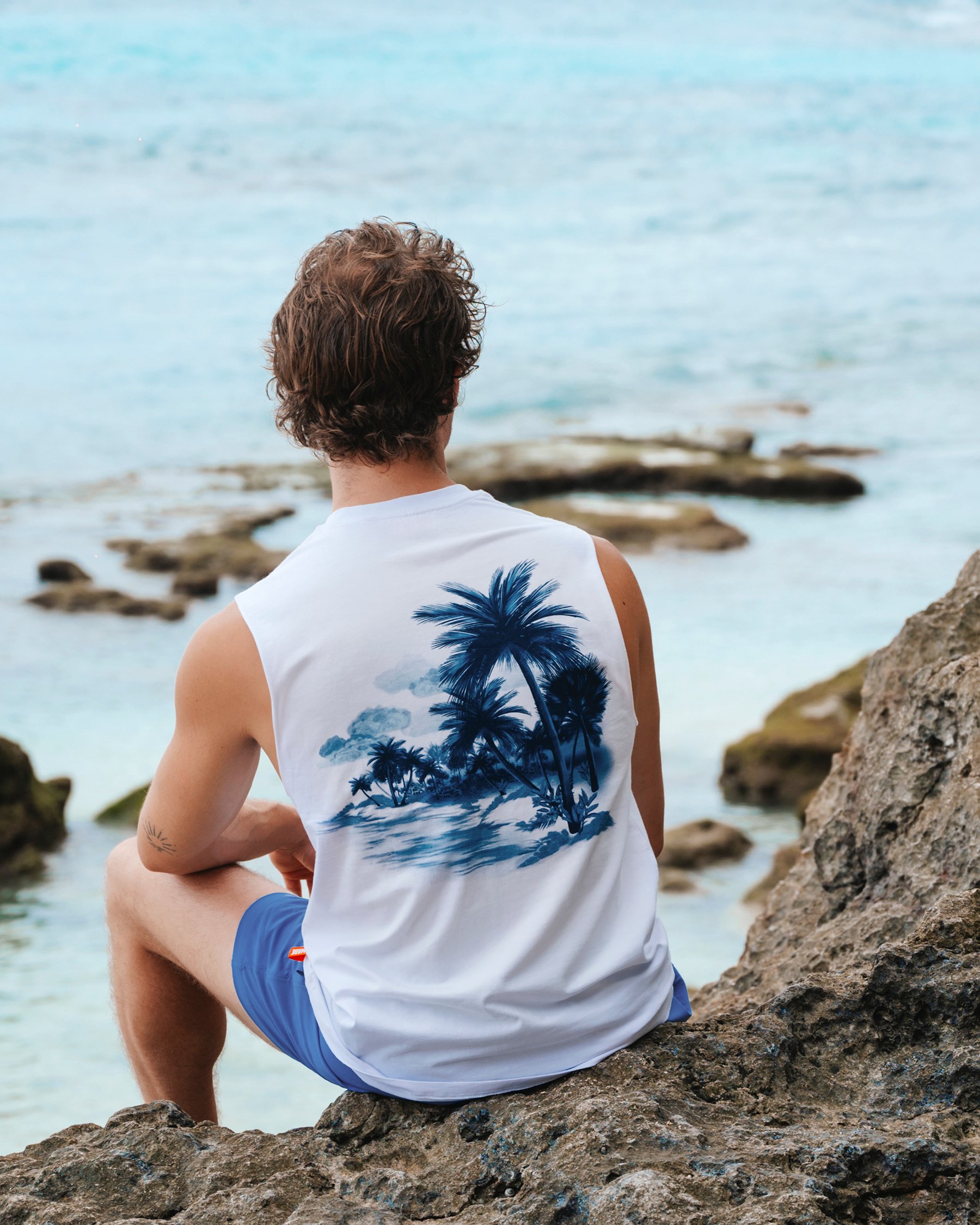 HAMABE Camisole imprimé tropical Blanc 04100058 - Voir1
