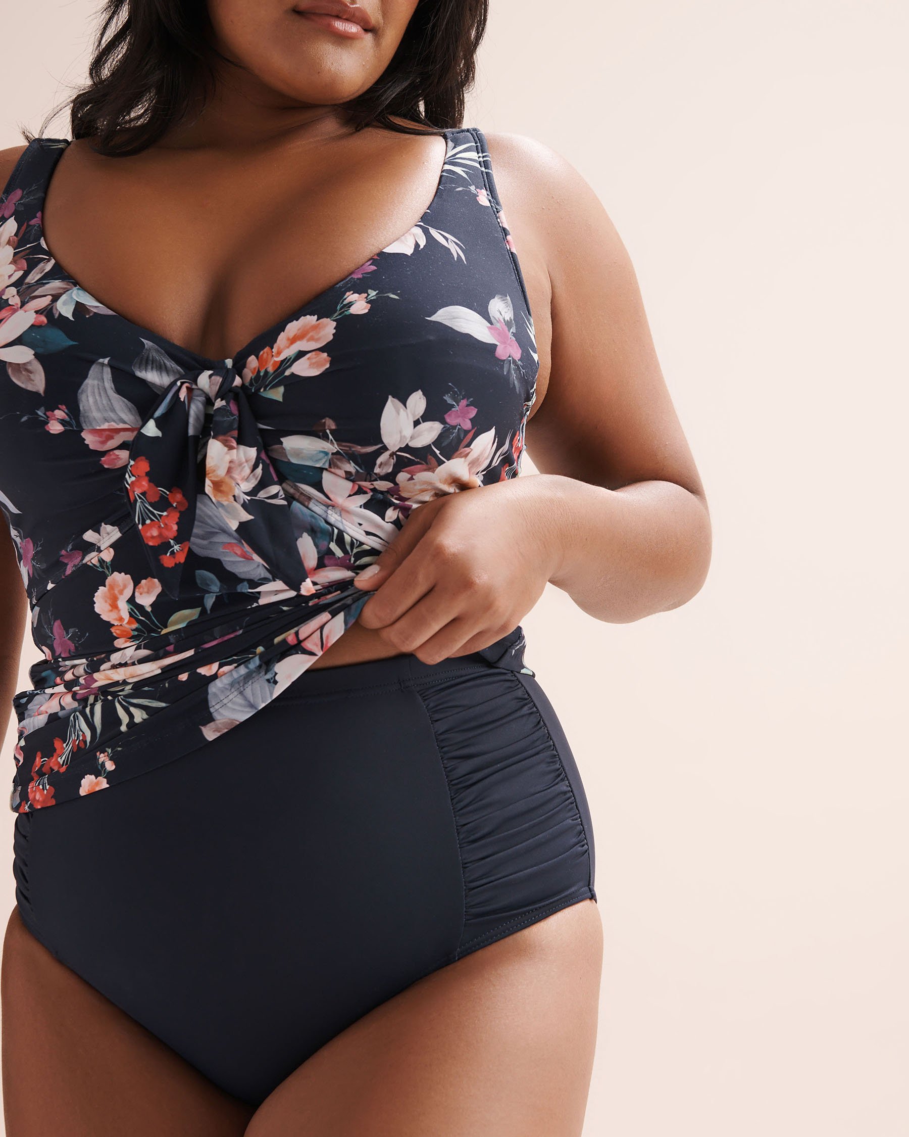 ARTESANDS AD Meloria Cezanne D-DD Cup Tankini Top Navy Blue AT3774AM - View3