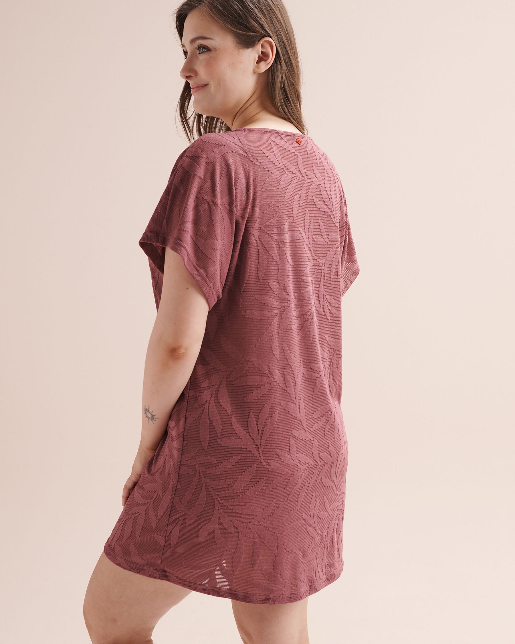 COSTA DEL REY Leaf Tunic Hawthorn Pink 02400065 - View2