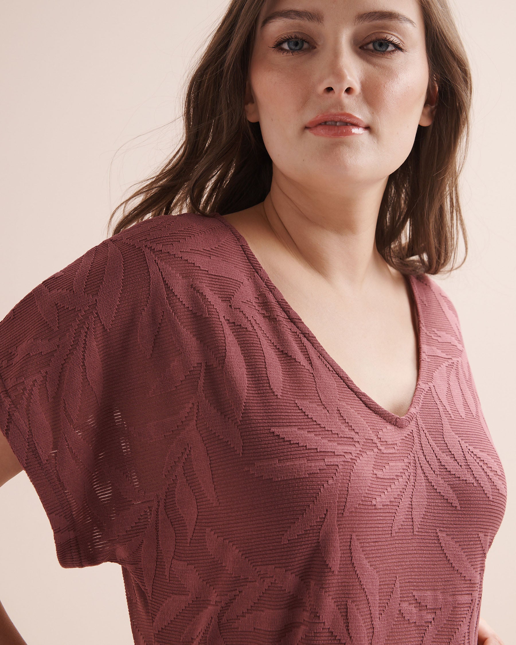 COSTA DEL REY Leaf Tunic Hawthorn Pink 02400065 - View3