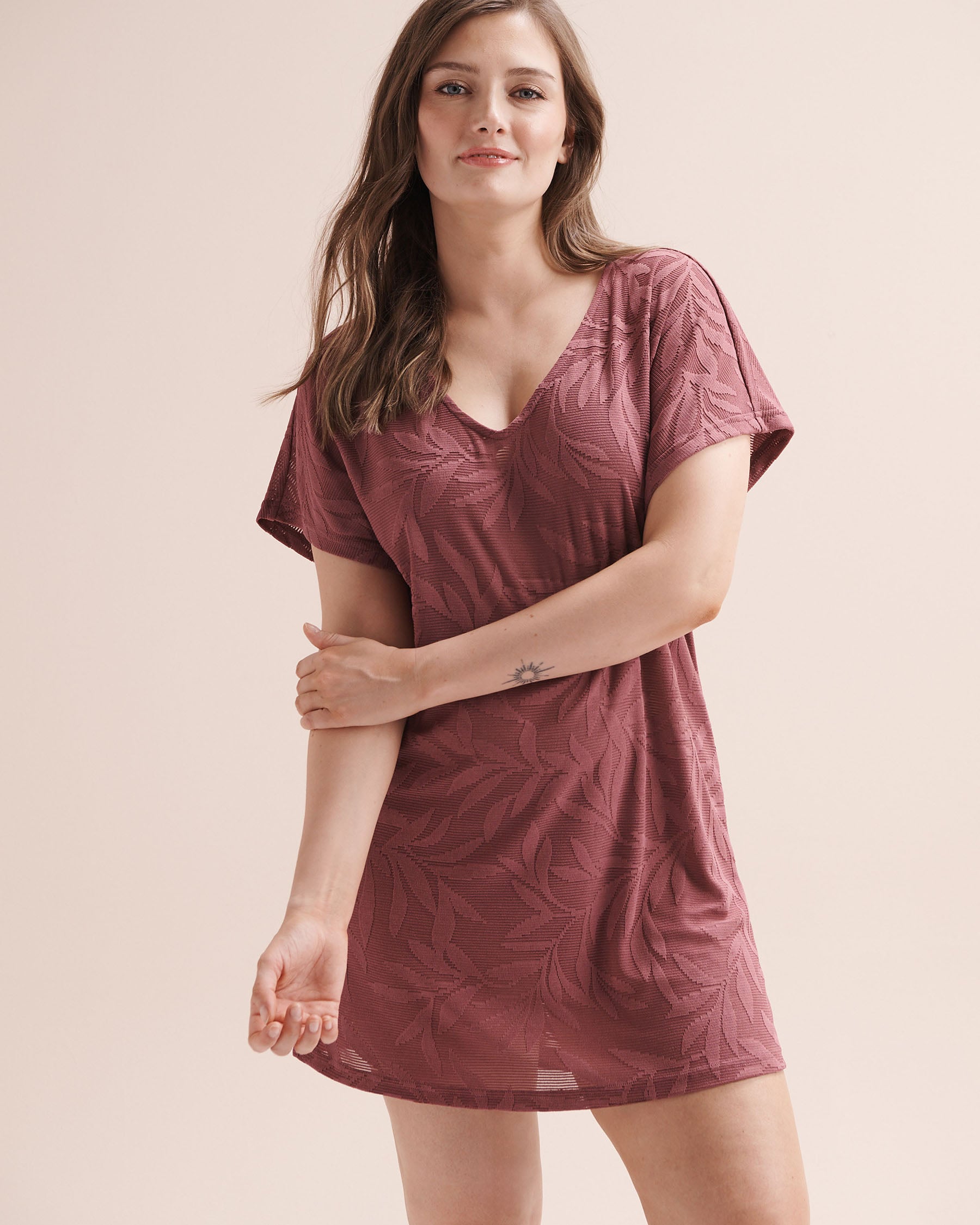 COSTA DEL REY Leaf Tunic Hawthorn Pink 02400065 - View5