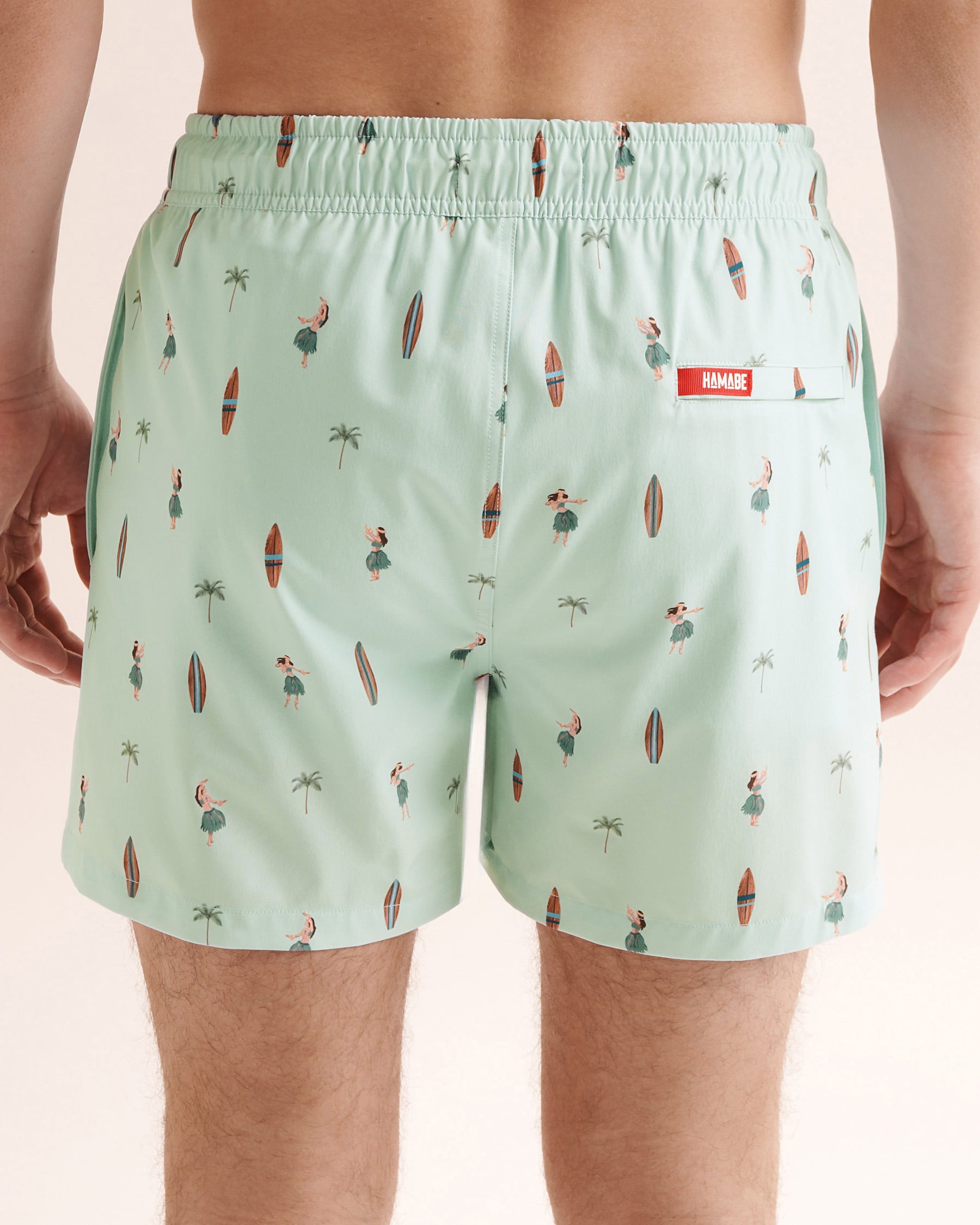 HAMABE Brief Liner Volley Swimsuit Green 03100079 - View6
