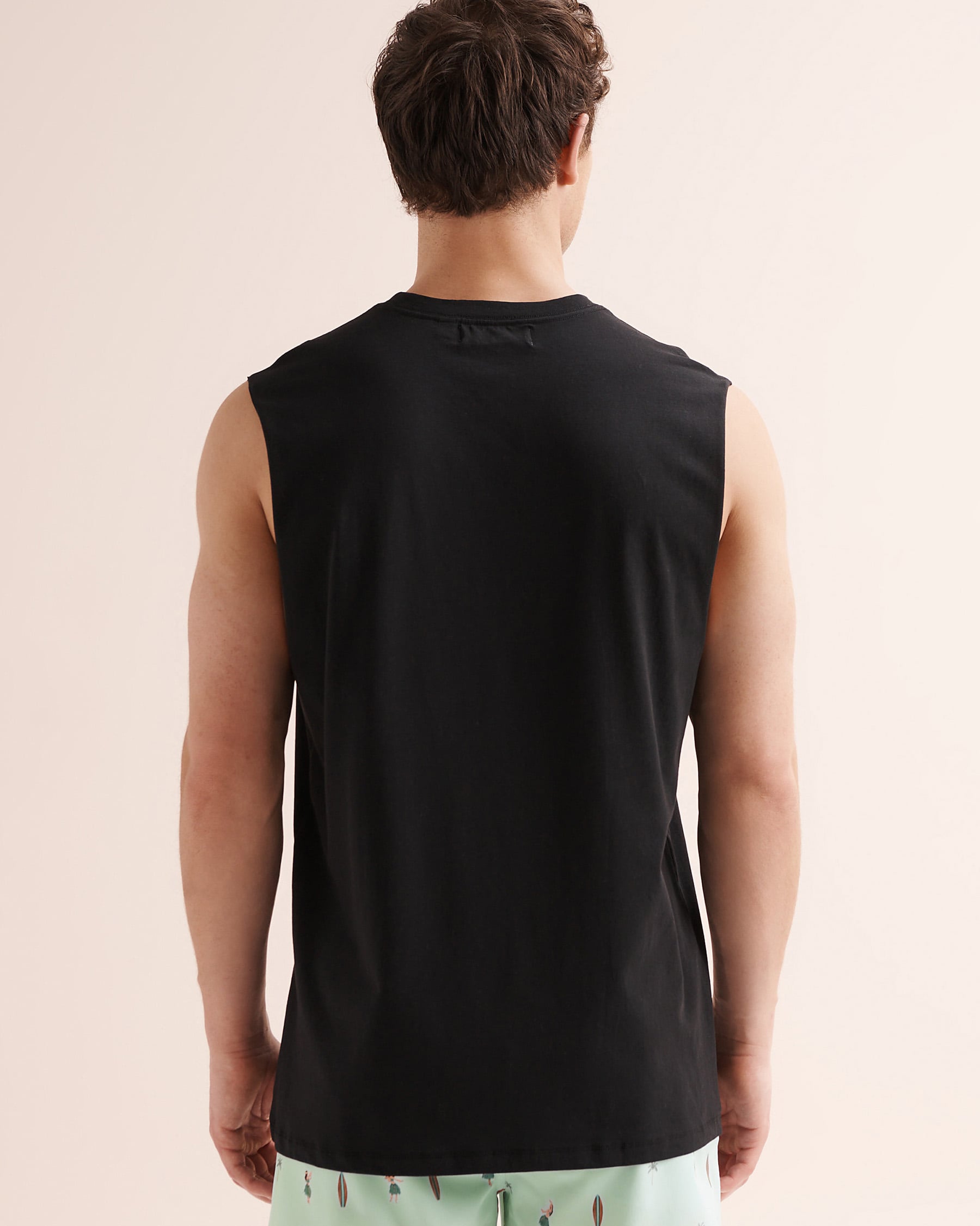 HAMABE Surfboard Crewneck Tank Top Black 04100065 - View6