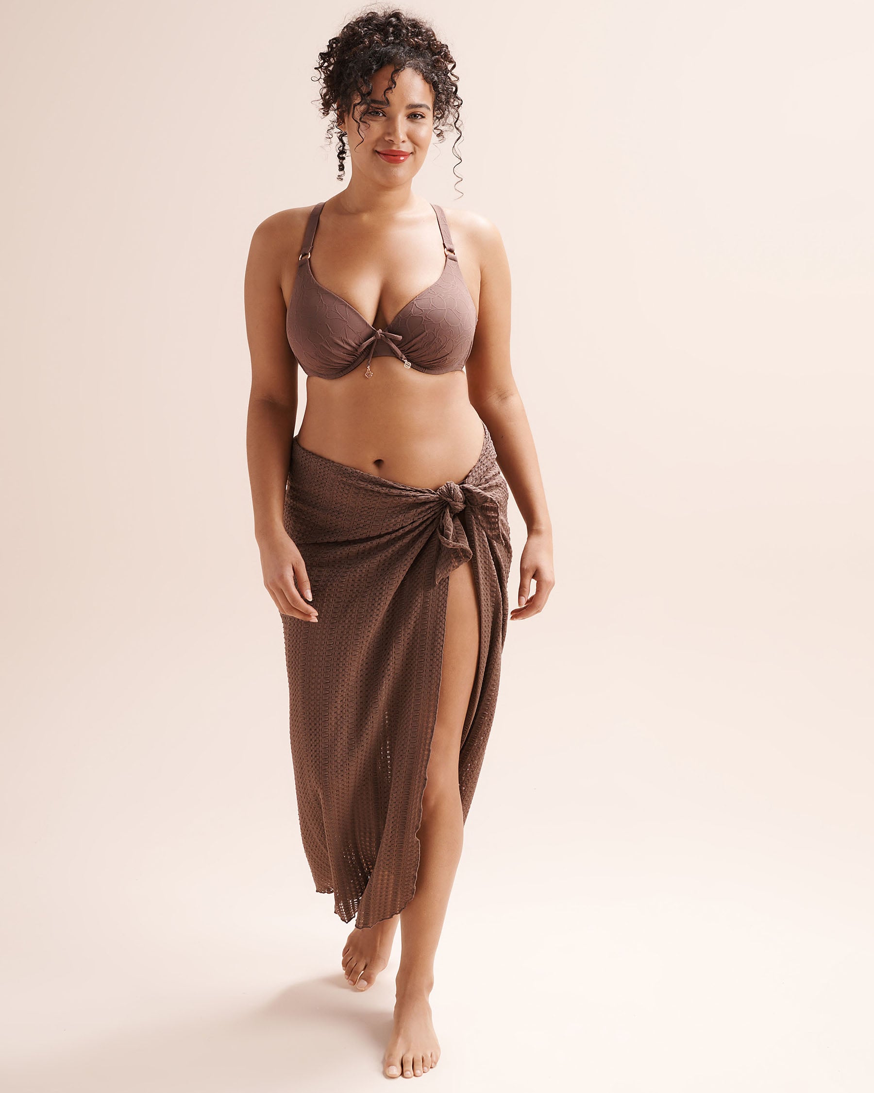 OFF THE BEACH Crochet Sarong Brown 02200120 - View7