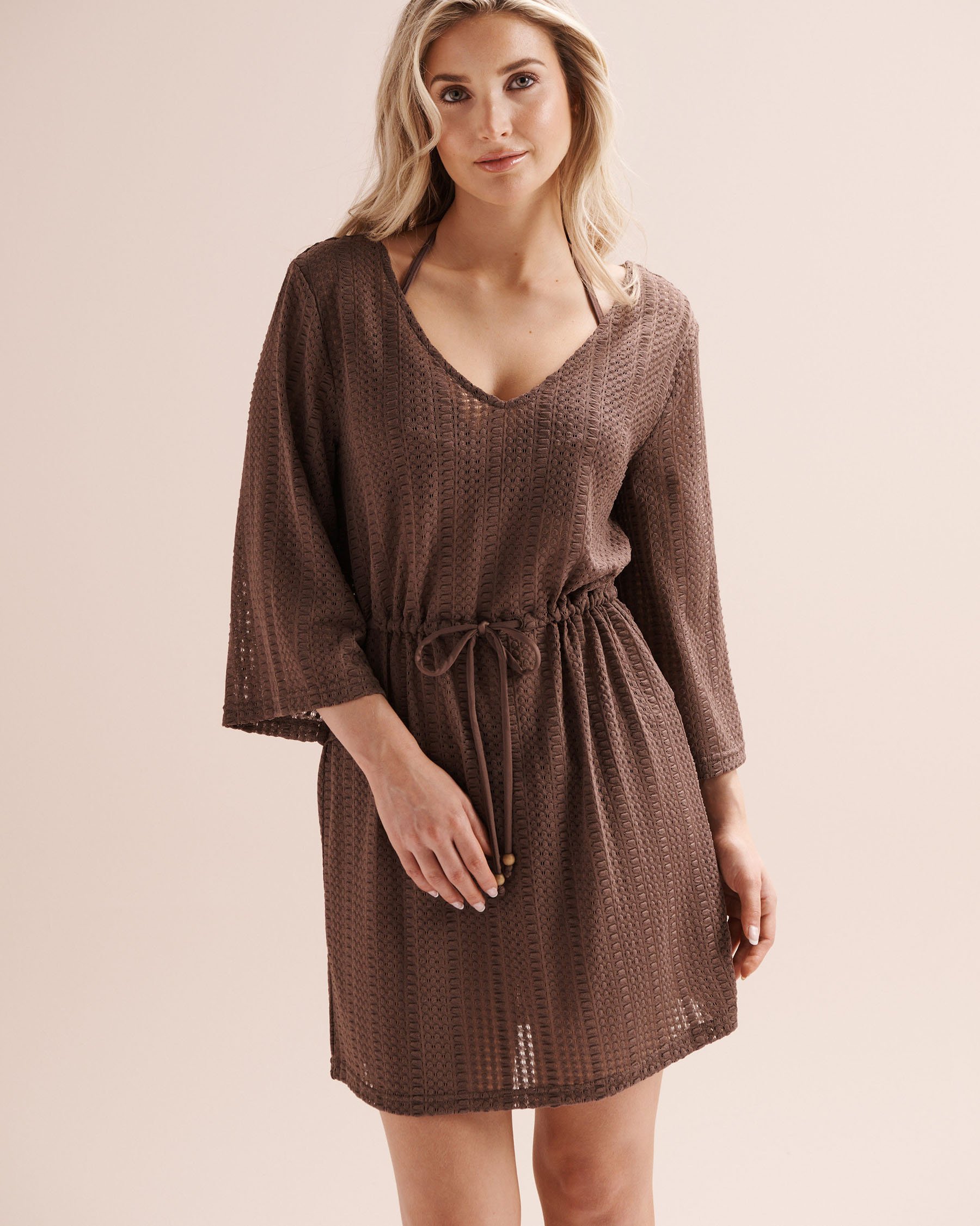 OFF THE BEACH Crochet Tunic Brown 02400066 - View1