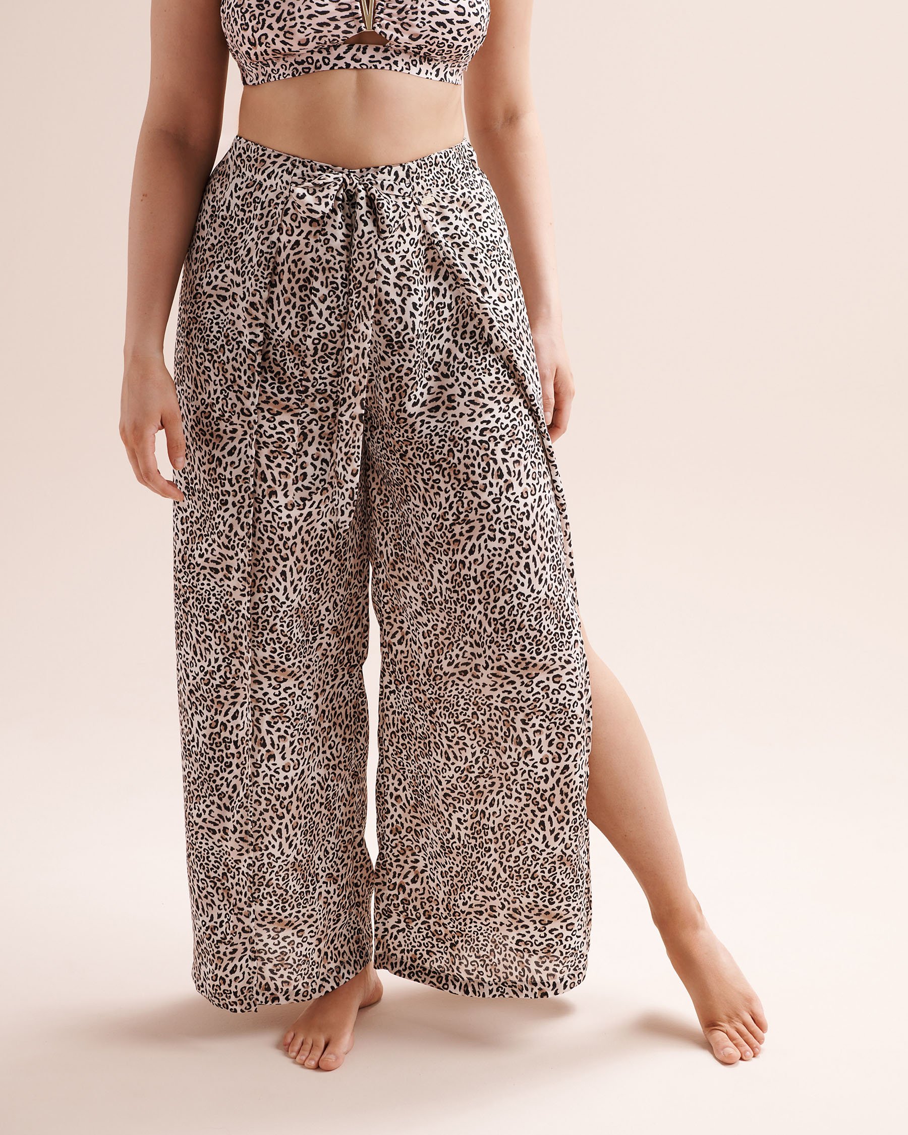 SANTEMARE Leopard Pants Beige 02200121 - View1