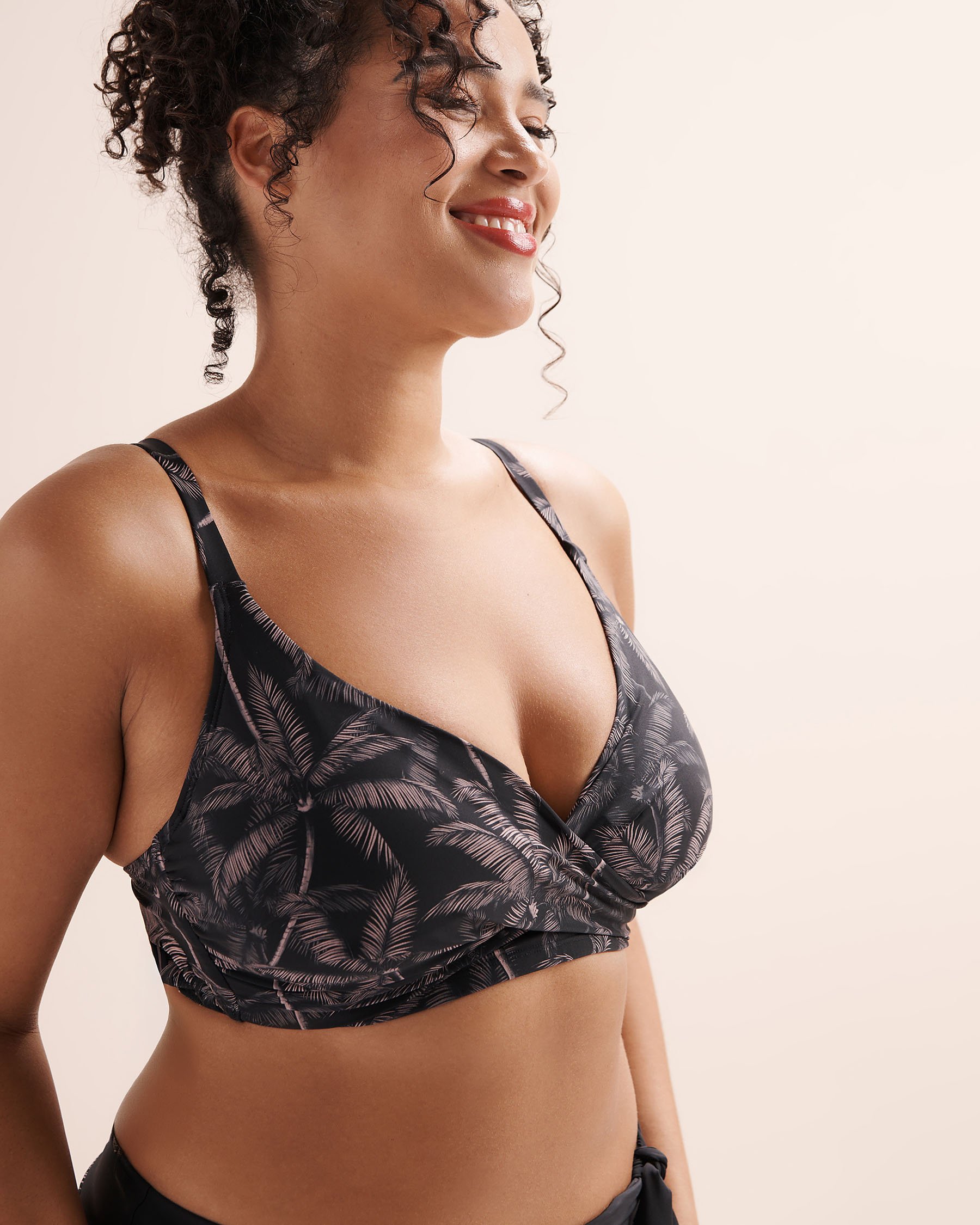 TURQUOISE COUTURE D Cup Bralette Bikini Top Black 01200136 - View4