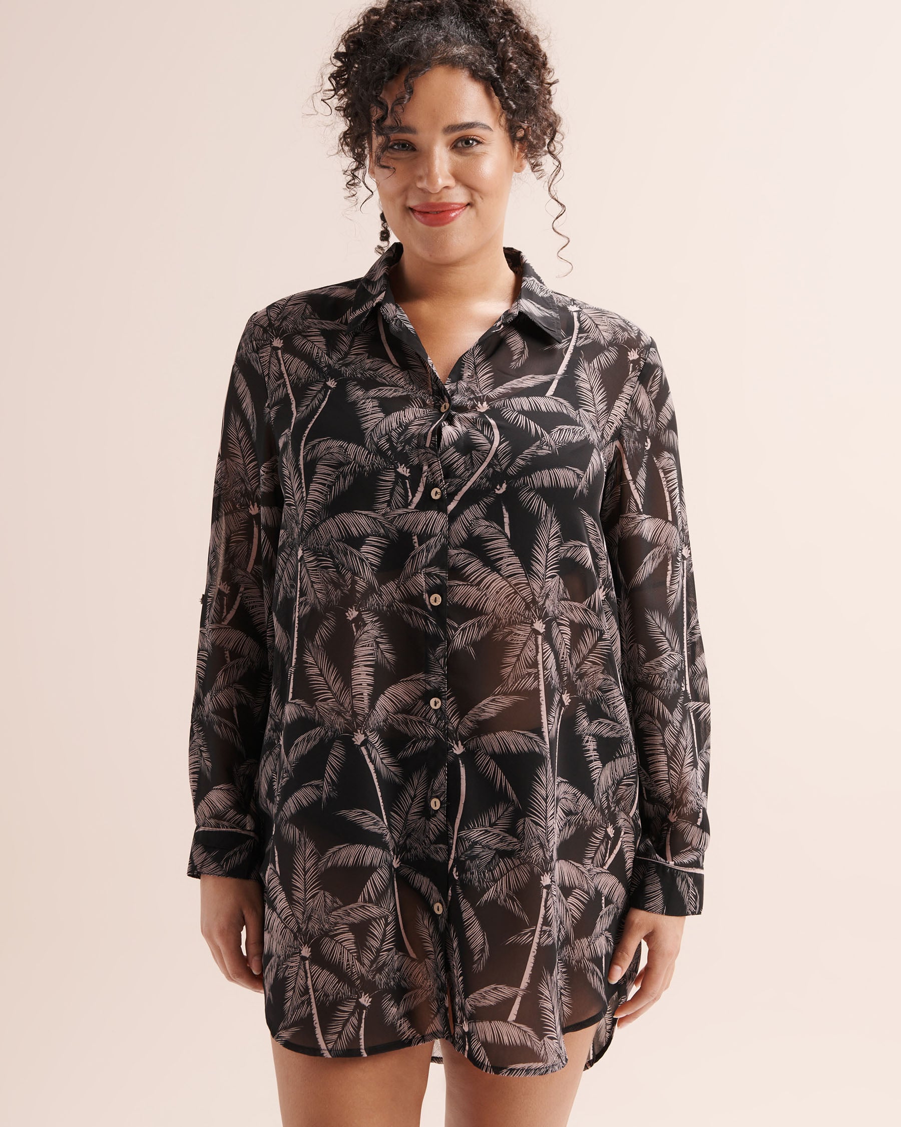 TURQUOISE COUTURE Long Sleeve Shirt Black 02100051 - View5