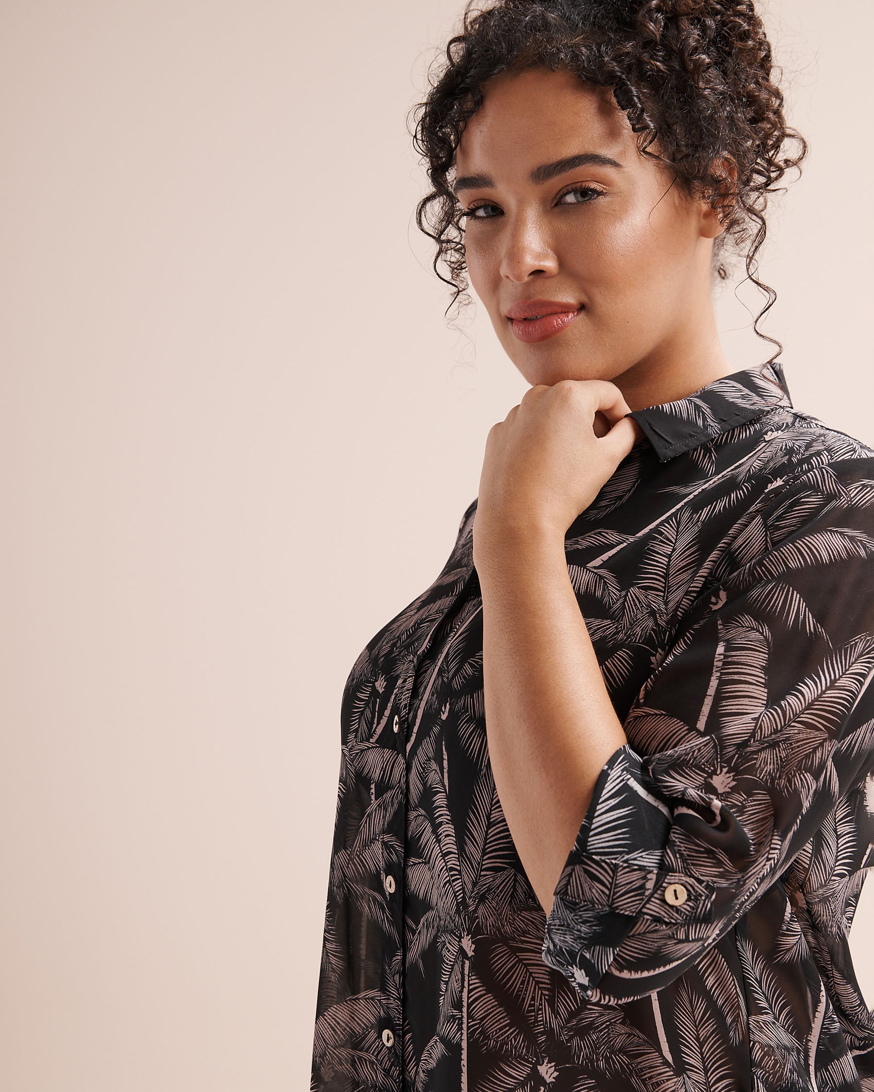TURQUOISE COUTURE Long Sleeve Shirt Black 02100051 - View7