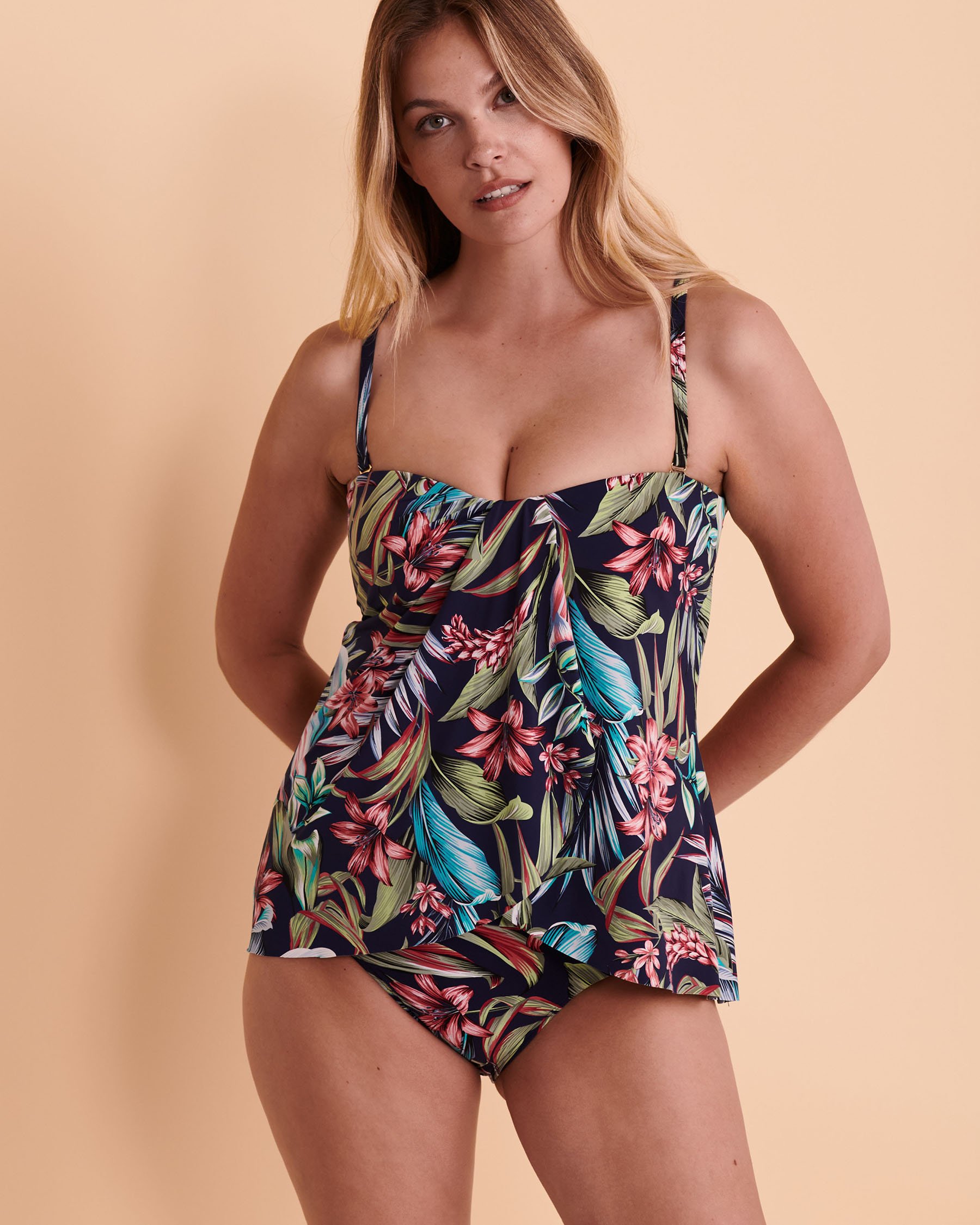 CHRISTINA SWEET ISLAND Bandeau Tankini Top Navy print 30SW1083 - View1