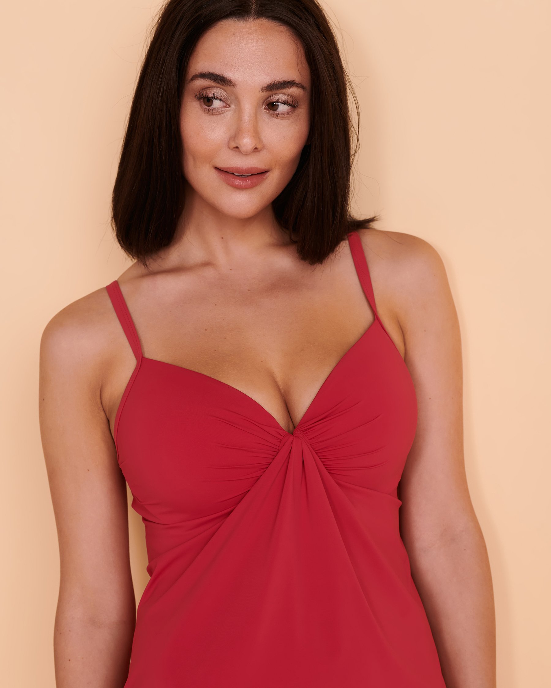 CHRISTINA Haut tankini push-up drapé ESSENTIALS Framboise 30ZZ3083 - Voir4