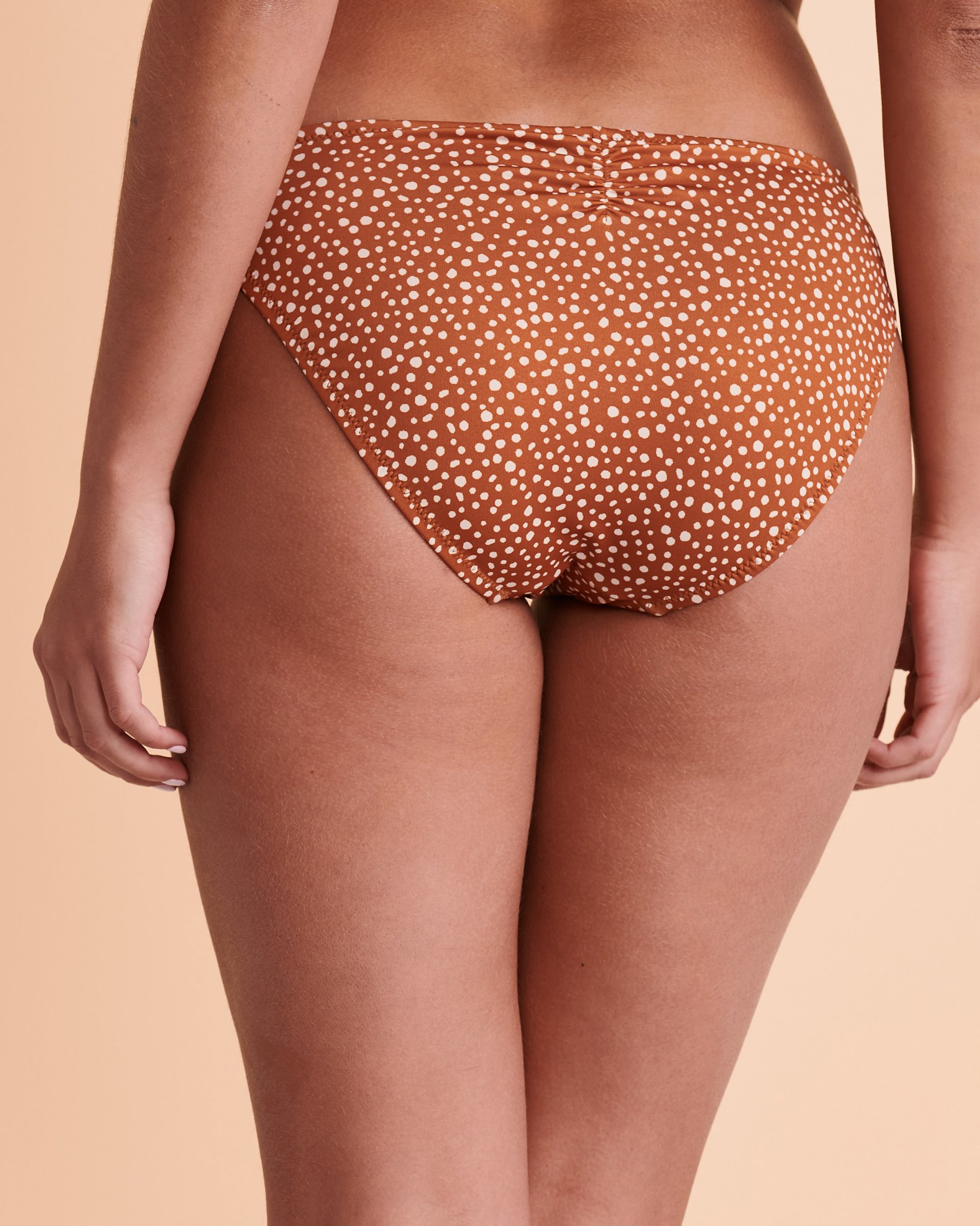SANCTUARY NOCTURNAL DOTS Ruched Bikini Bottom Ditsy dots SANS22503H - View3