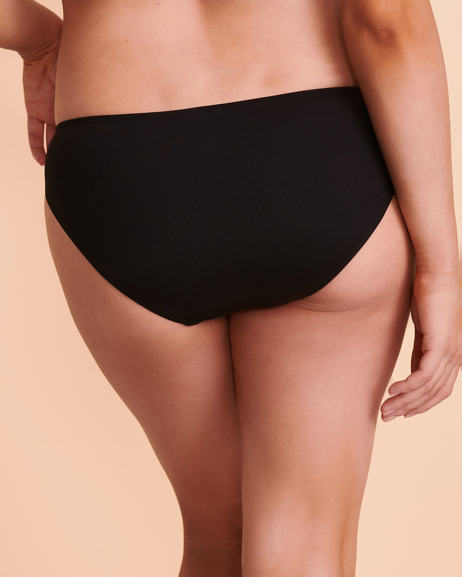 RALPH LAUREN RIB Bikini Bottom with Buttons Black 20256250 - View2