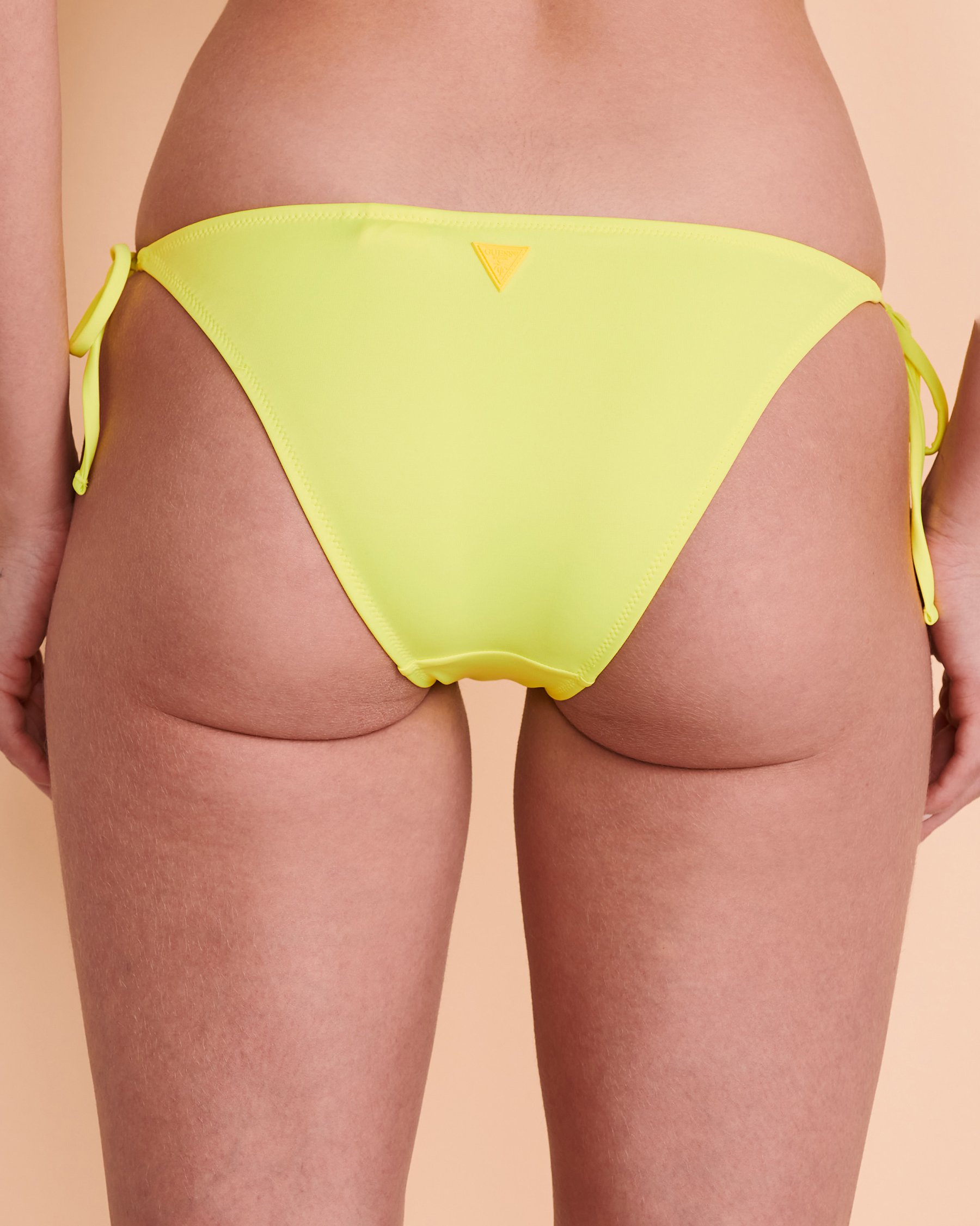 GUESS Bas de bikini noué aux hanches CAUTION YELLOW Jaune néon E02O21MC044 - View2