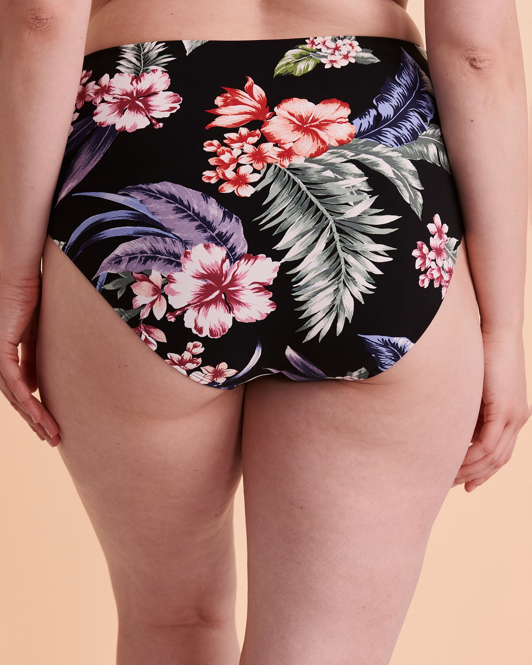 CHRISTINA TROPICAL PUNCH Mid Waist Bikini Bottom Dark floral 30TP3043 - View3