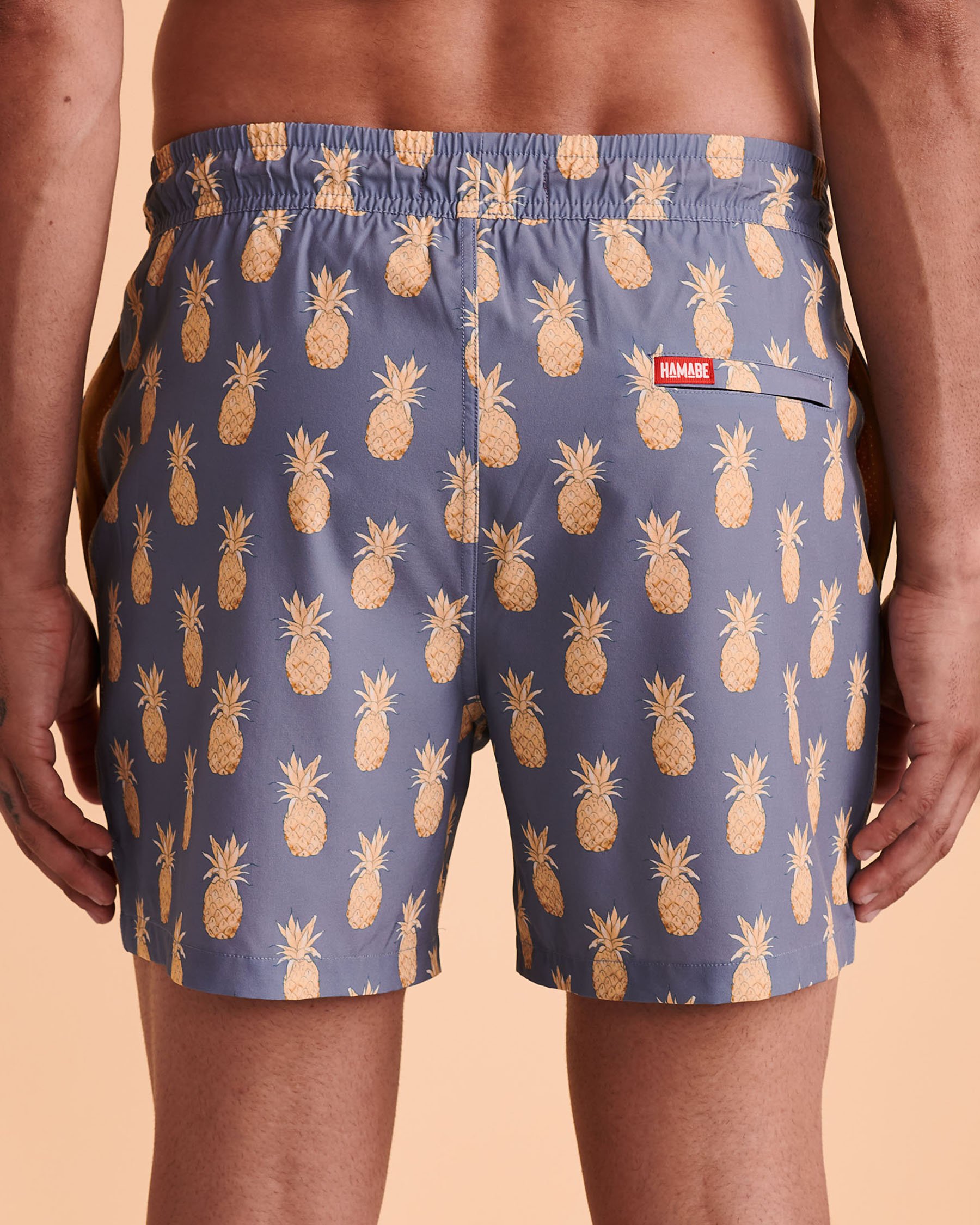 HAMABE Volley Swimsuit with Mesh Lining Pineapple 03100006 - View5