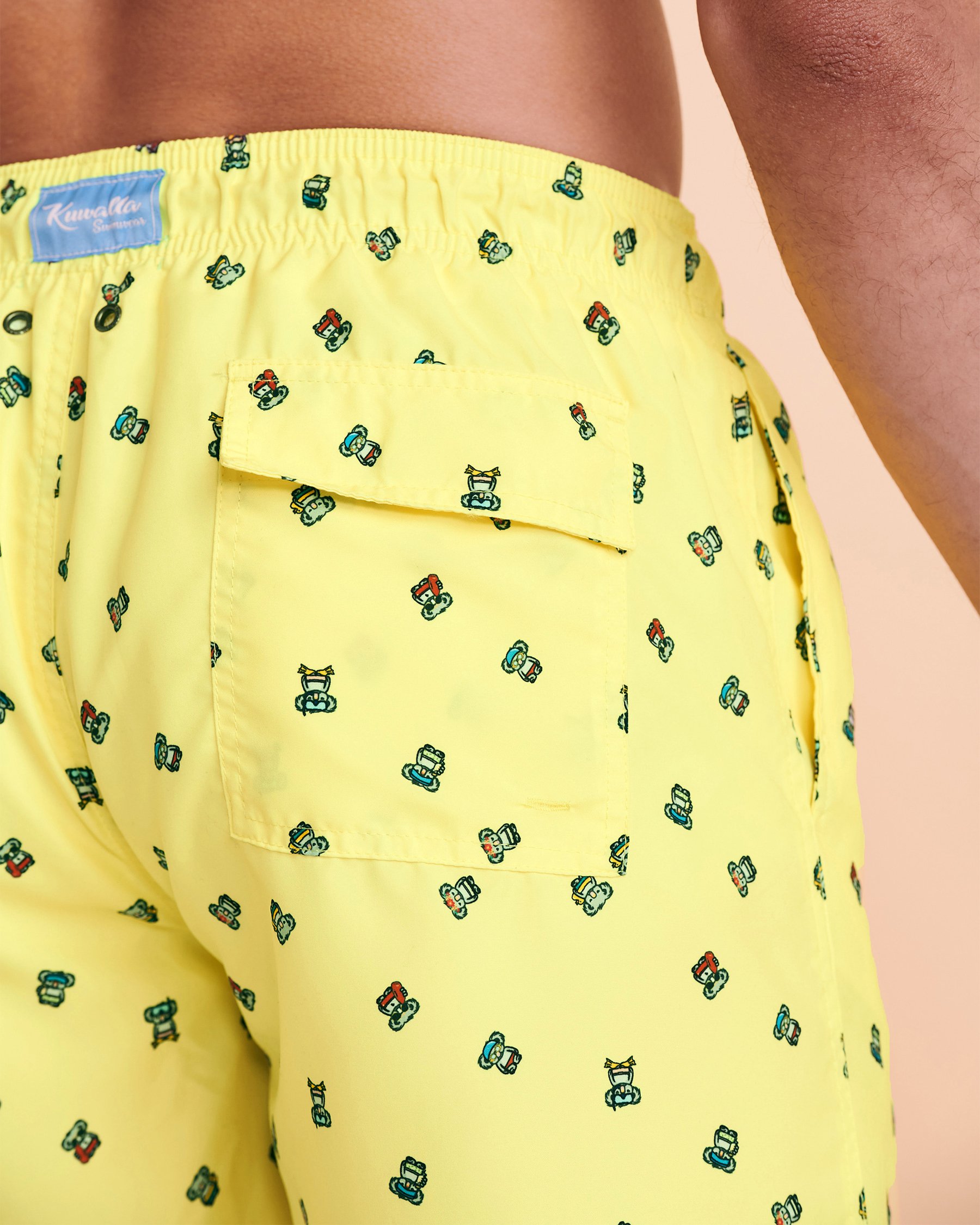 KUWALLA Recycled Volley Swimsuit Lime KUL-SWIM02 - View2