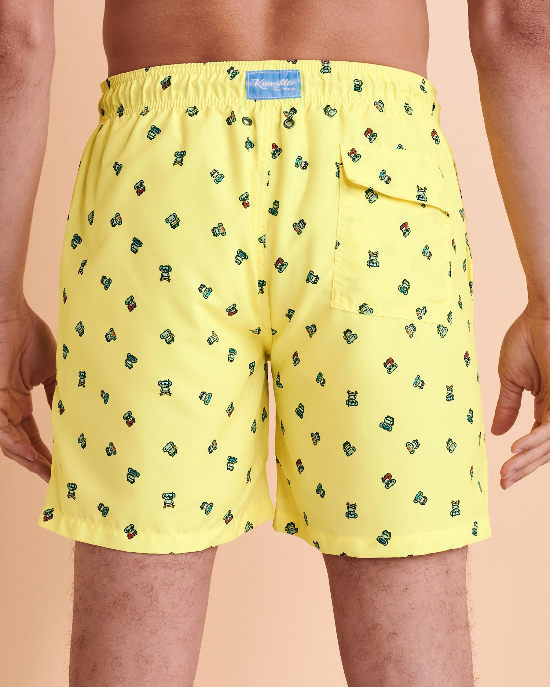 KUWALLA Recycled Volley Swimsuit Lime KUL-SWIM02 - View3