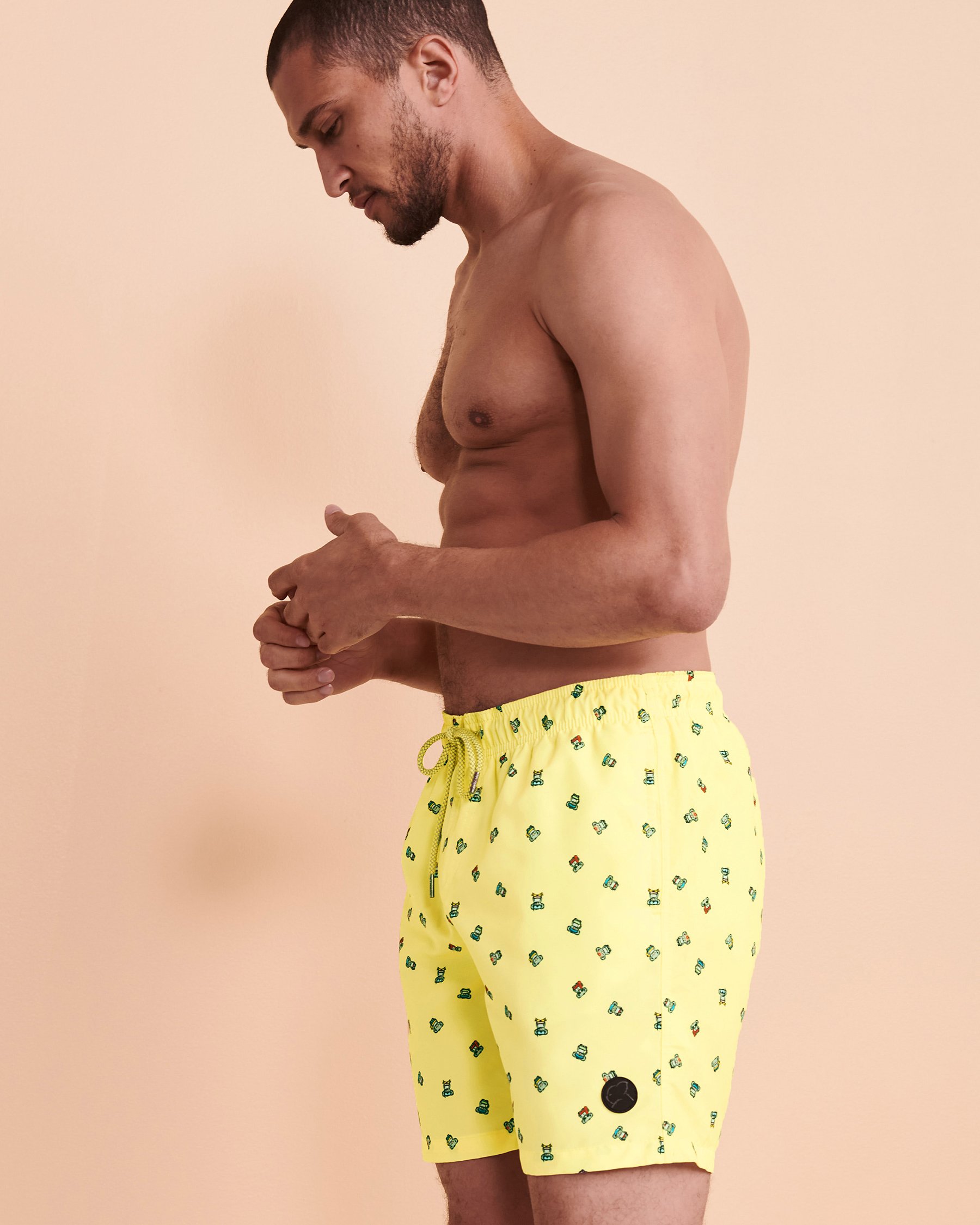 KUWALLA Recycled Volley Swimsuit Lime KUL-SWIM02 - View5