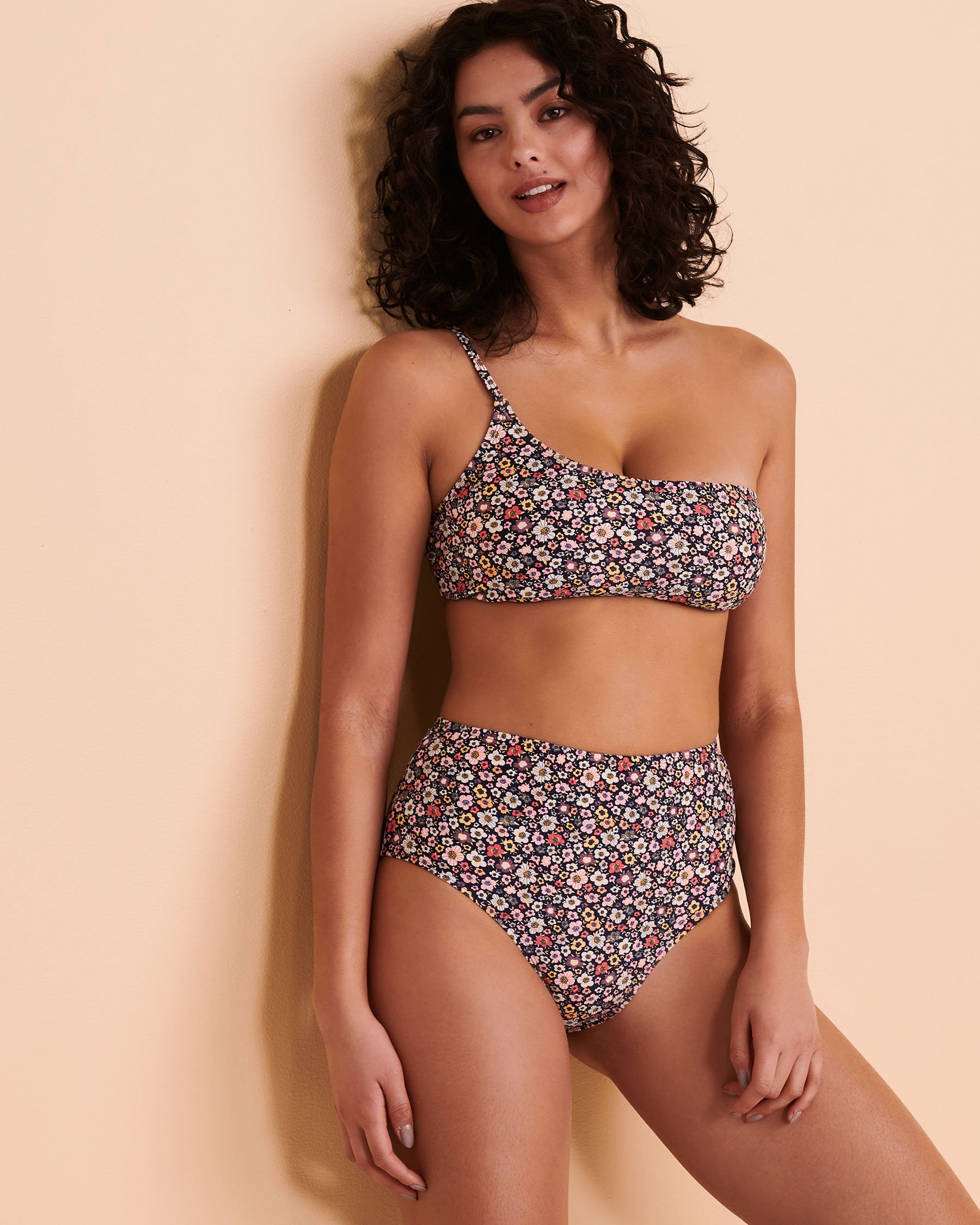 NANA Haut de bikini une épaule Sylvia CABO Fleurs miniatures NM125 - Voir3