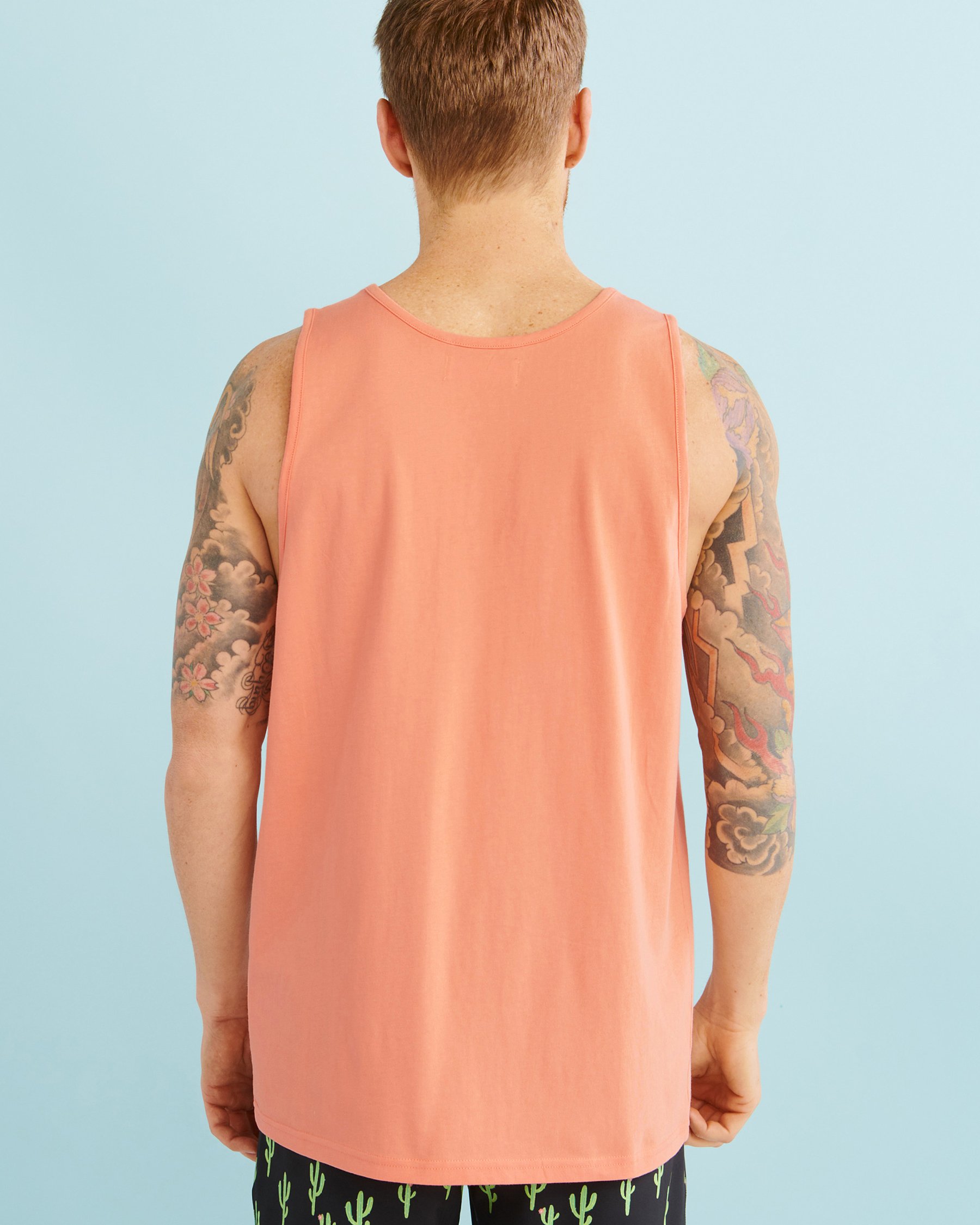 HAMABE Scoop Neck Tank Papaya 04100003 - View2