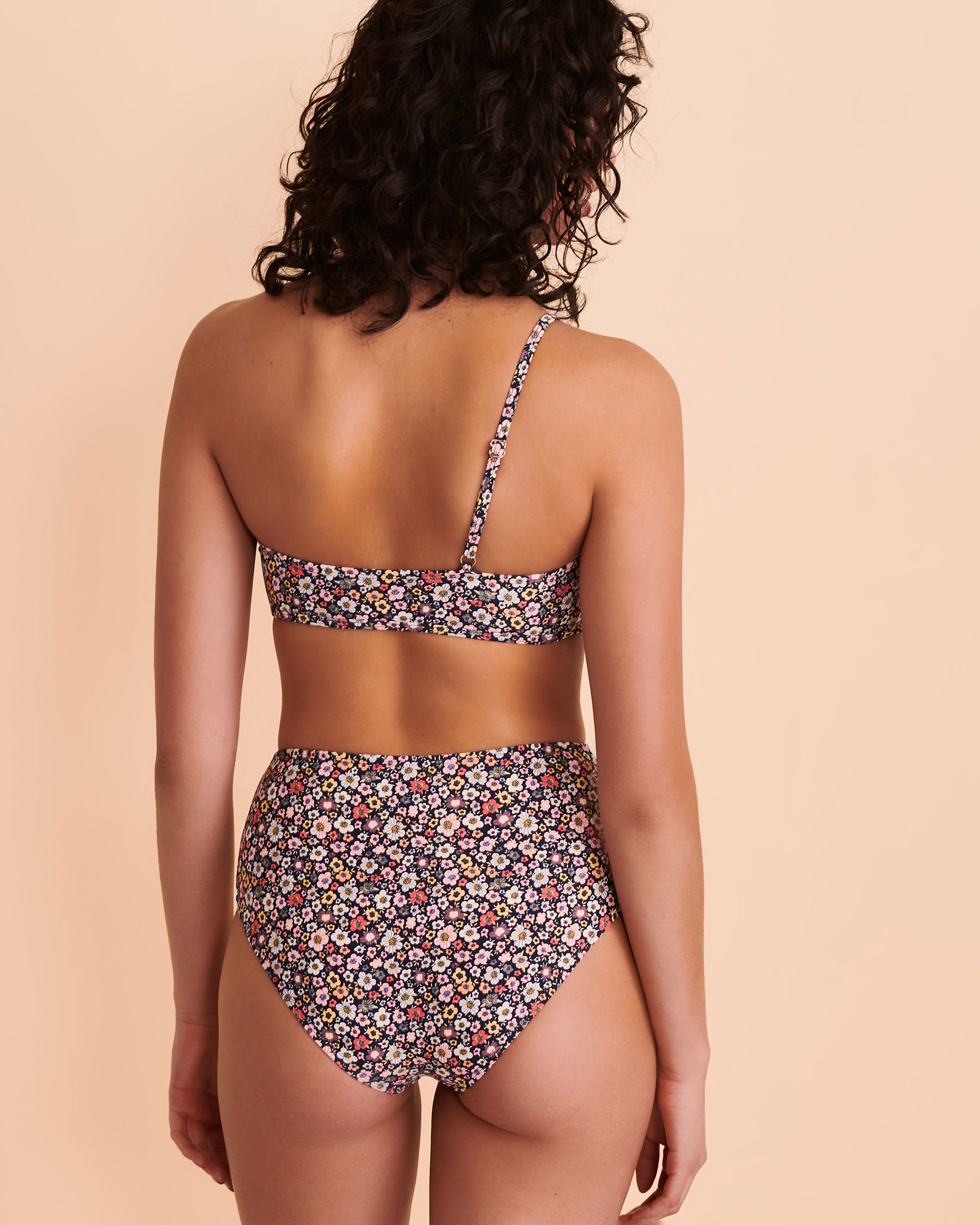 NANA CABO Sylvia One Shoulder Bikini Top Ditsy floral NM125 - View2