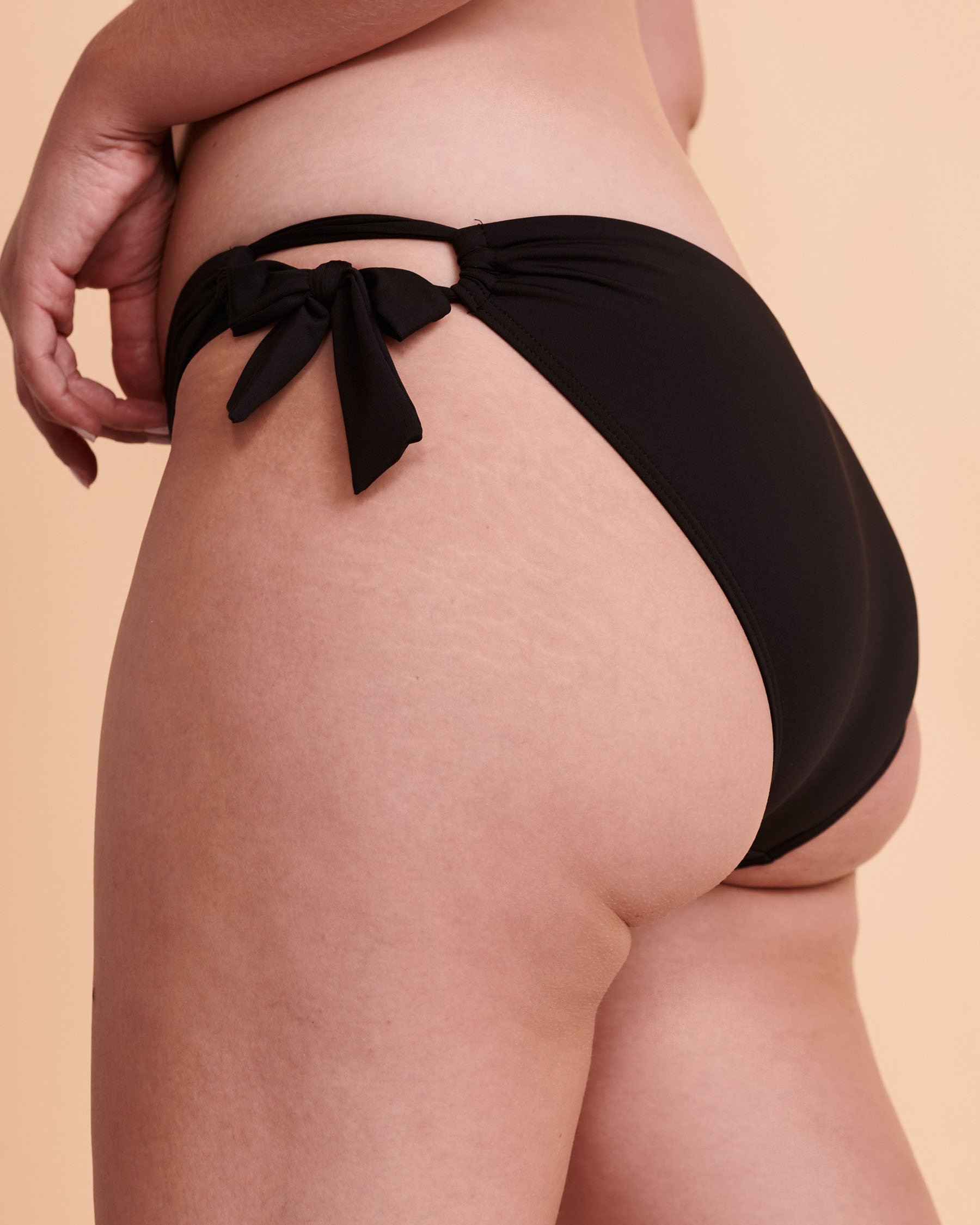SEA LEVEL Bas de bikini noué aux hanches ESSENTIALS Noir SL4252ECO - Voir3