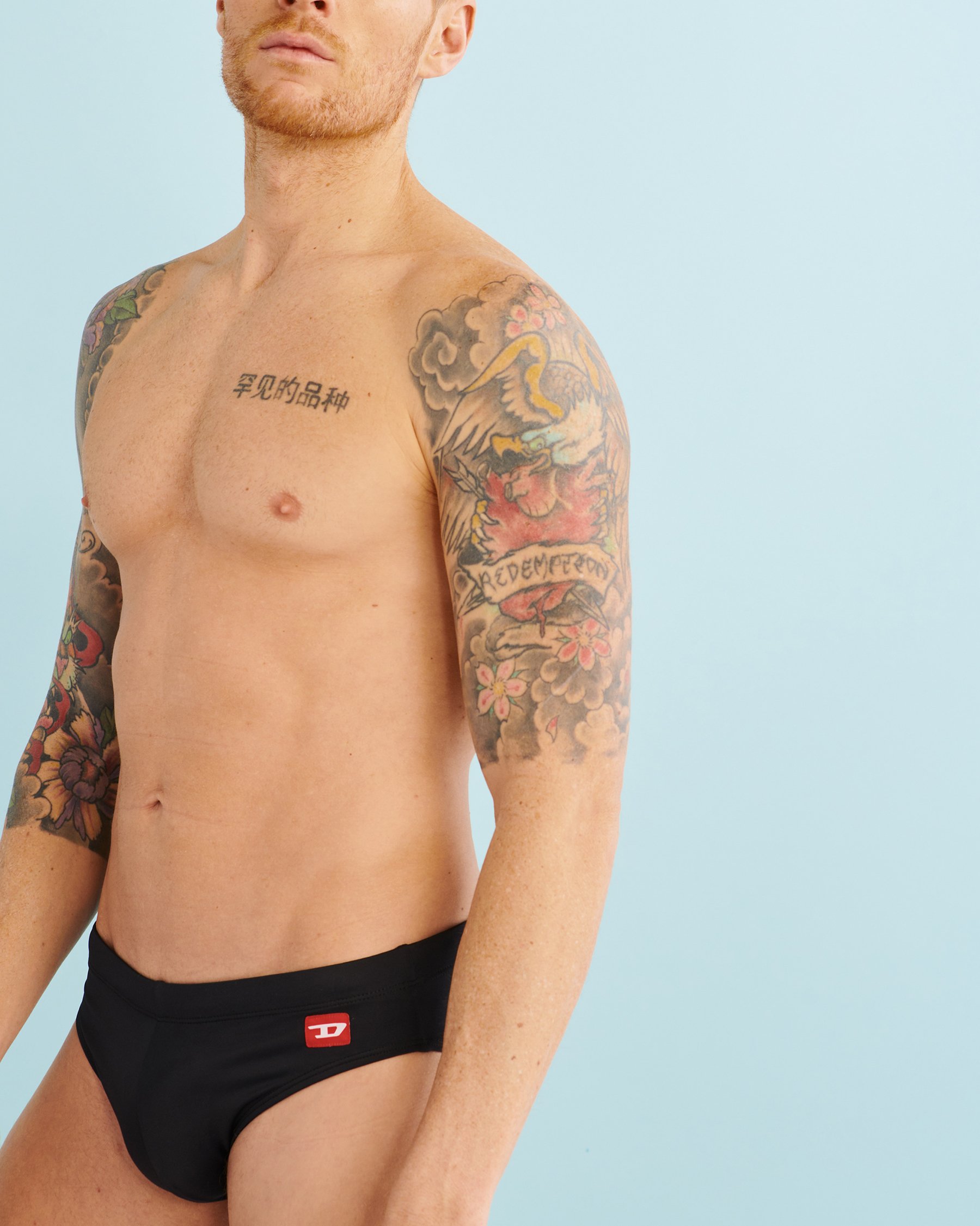 DIESEL Boxer Swimsuit Black 00SMNQ0JEAX - View3