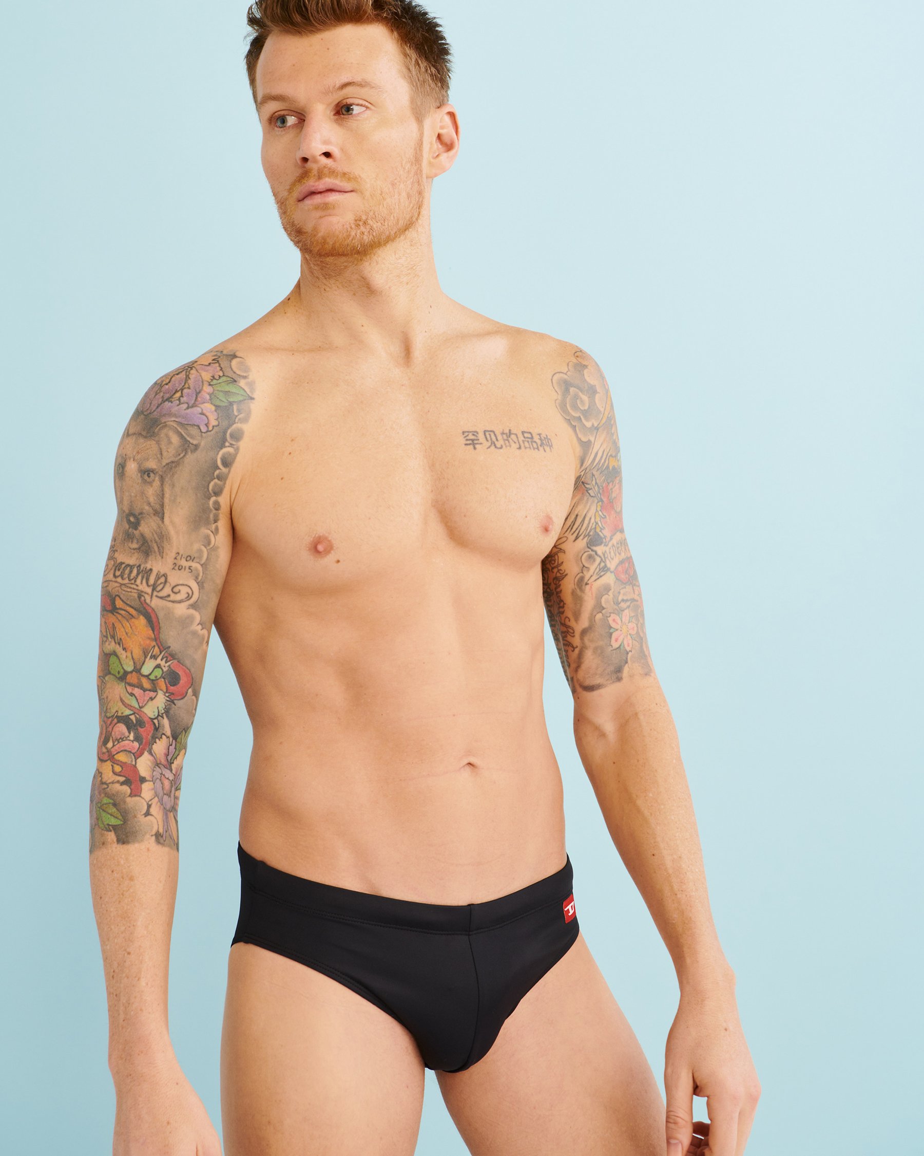 DIESEL Boxer Swimsuit Black 00SMNQ0JEAX - View4