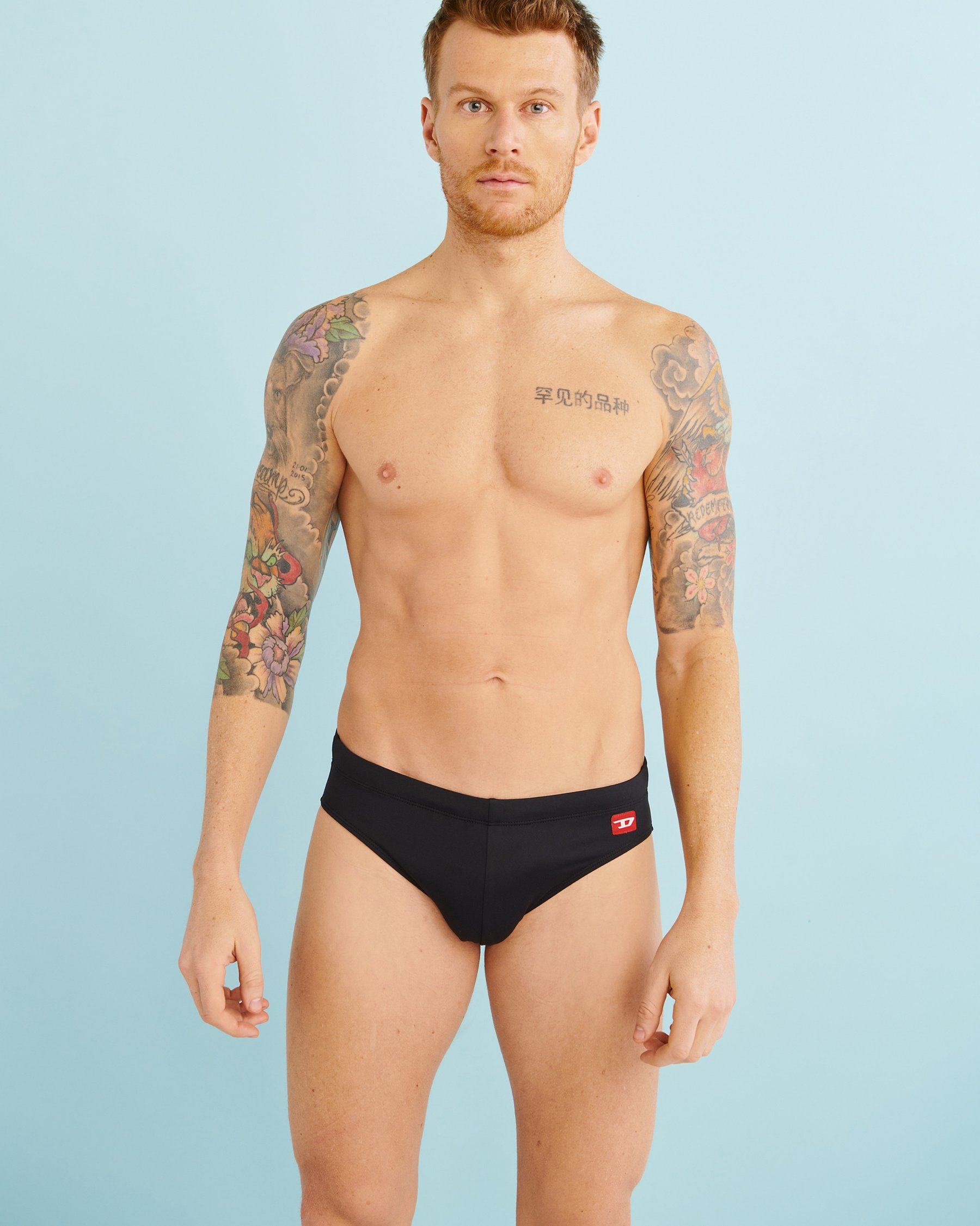 DIESEL Boxer Swimsuit Black 00SMNQ0JEAX - View5